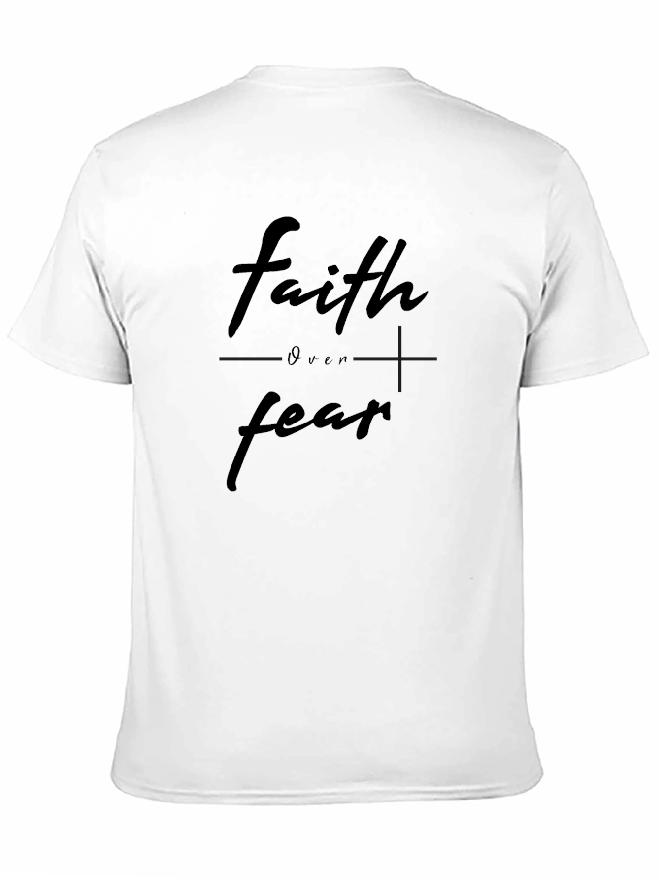 Faith Over Fear Black T-Shirt for Men