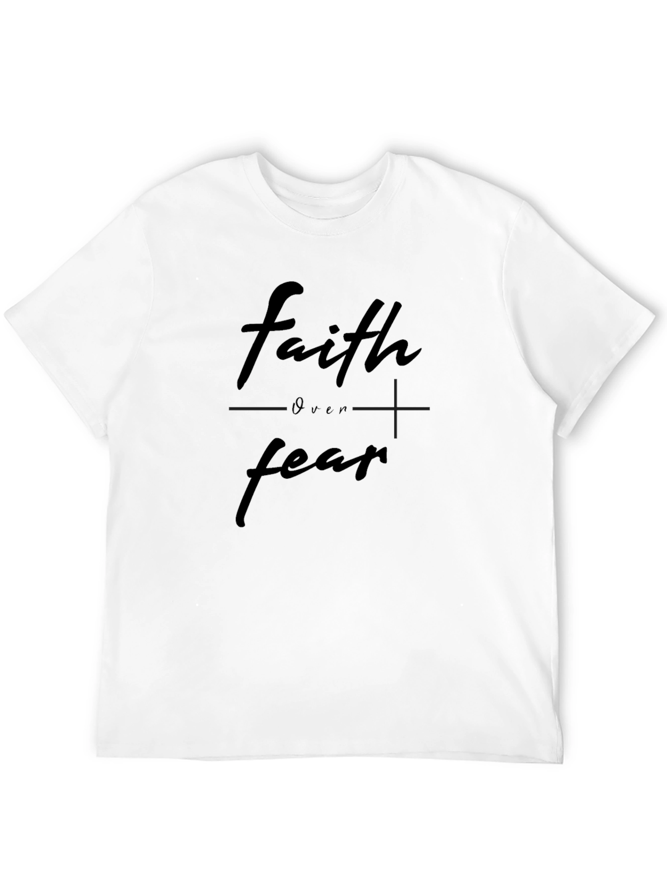 Faith Over Fear Black T-Shirt for Men