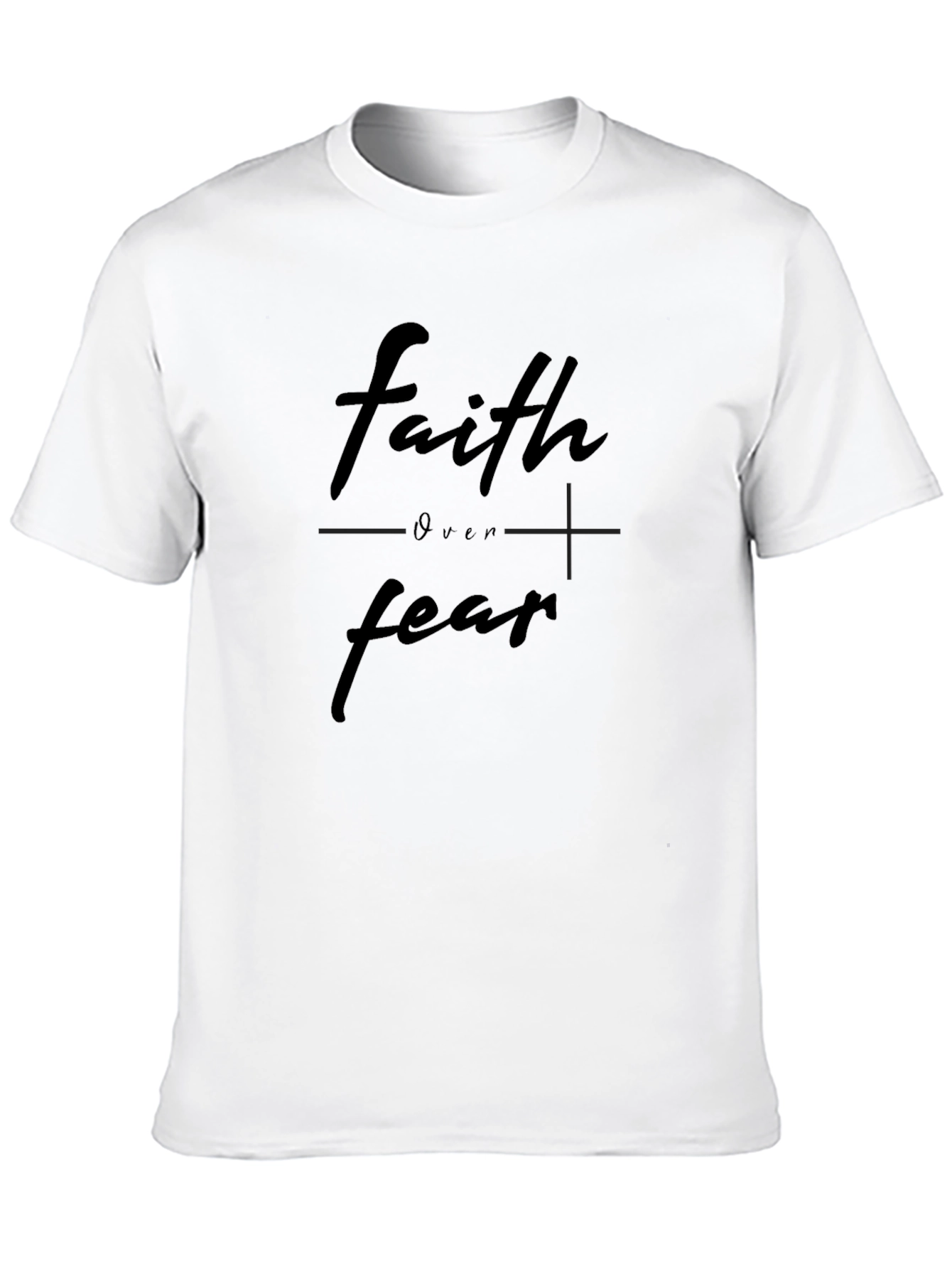 Faith Over Fear Black T-Shirt for Men
