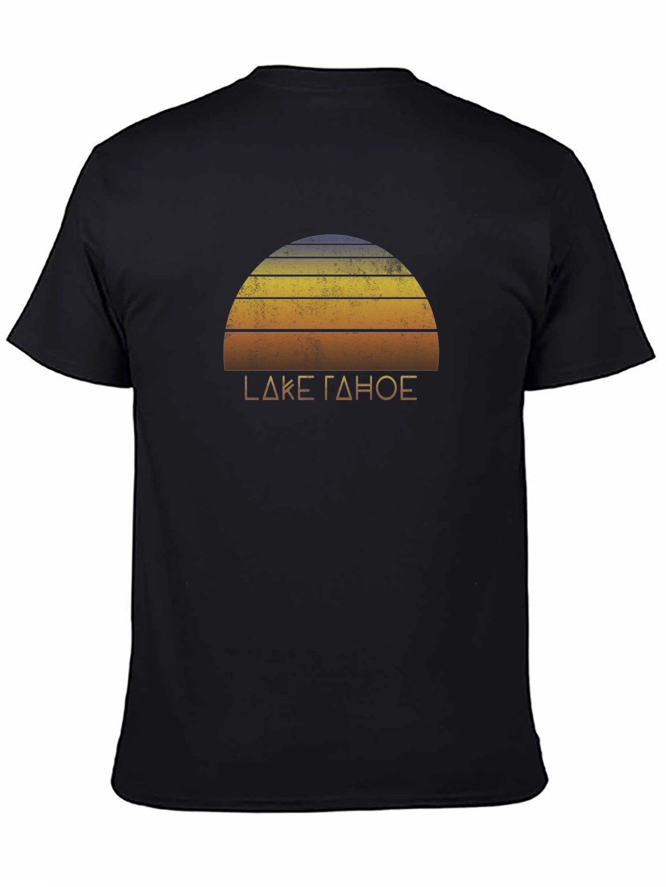 Lake Tahoe Sunset Graphic Tee - Retro Style
