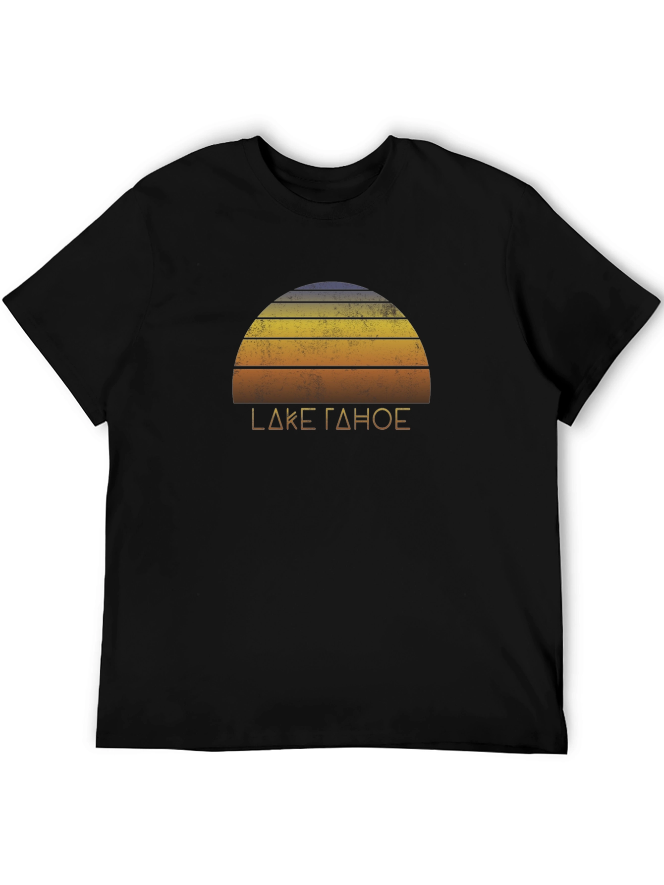 Lake Tahoe Sunset Graphic Tee - Retro Style