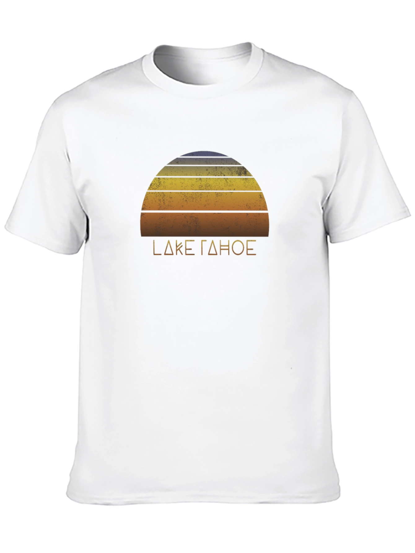 Lake Tahoe Sunset Graphic Tee - Retro Style