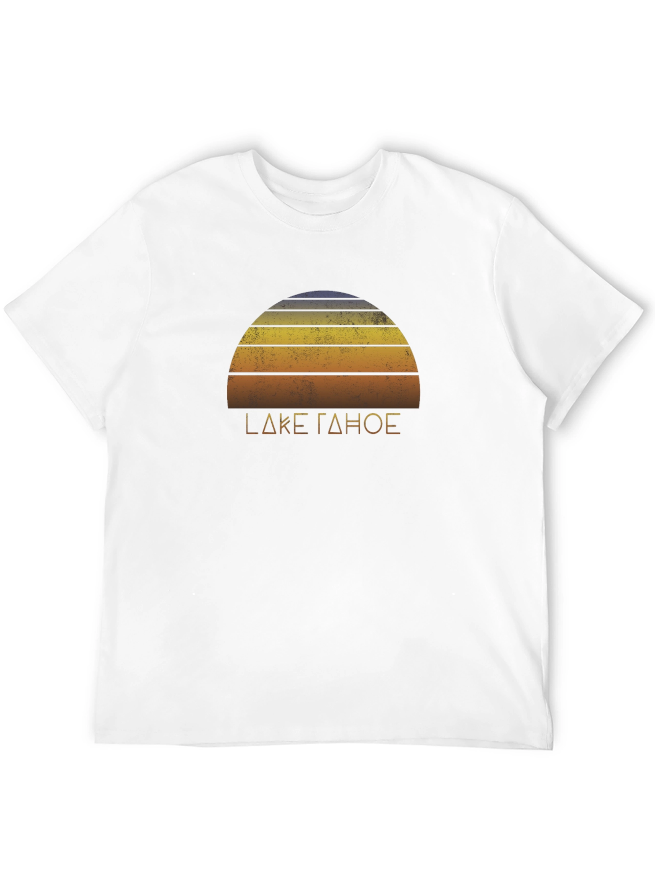 Lake Tahoe Sunset Graphic Tee - Retro Style