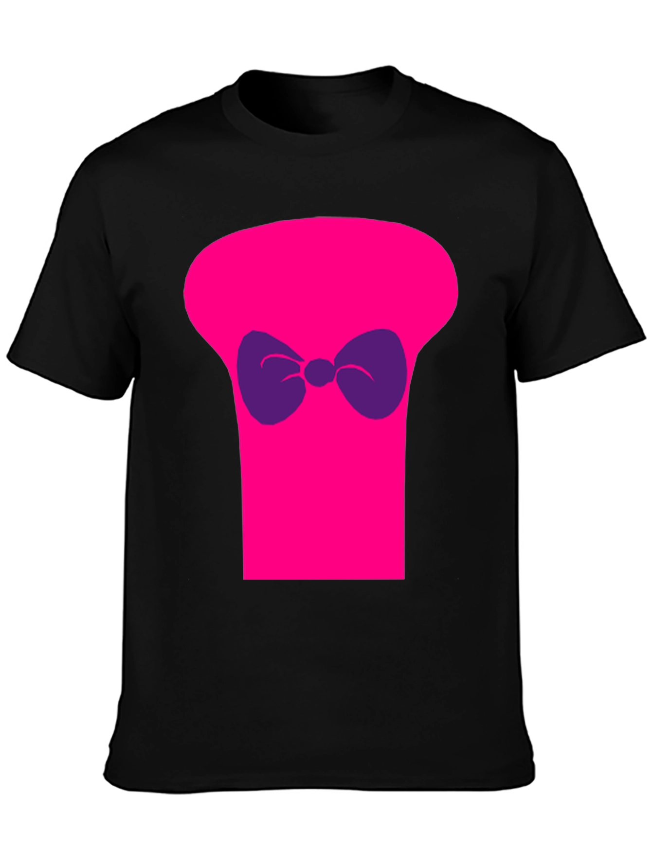 Funny Pink Top Hat Bow Tie Graphic T-Shirt