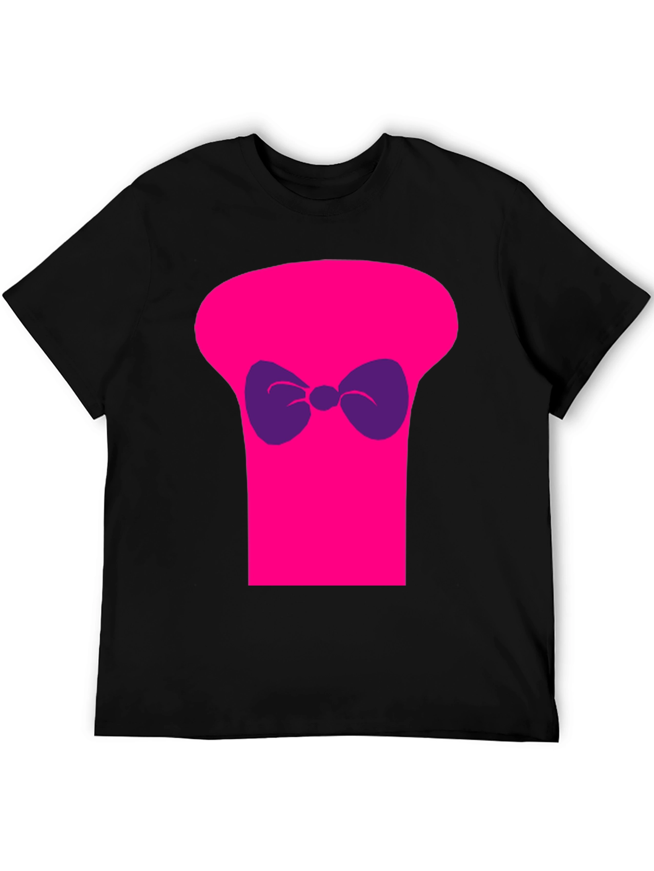Funny Pink Top Hat Bow Tie Graphic T-Shirt