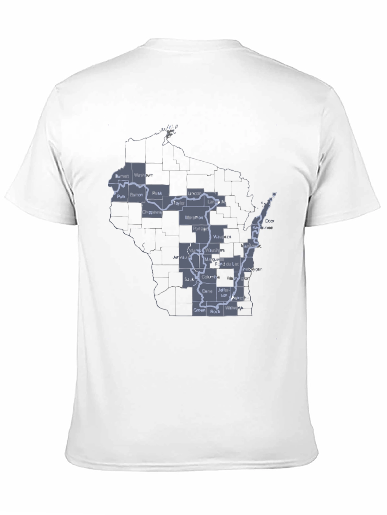 Wisconsin State Map T-Shirt