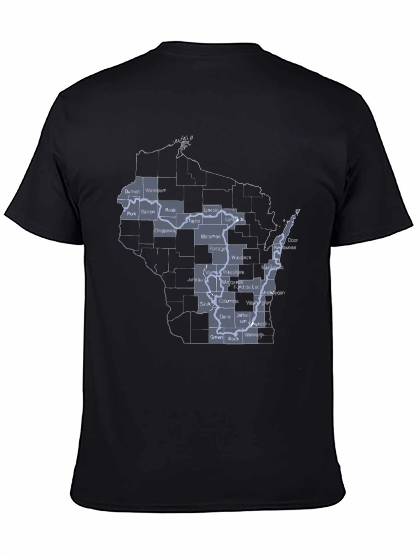 Wisconsin State Map T-Shirt