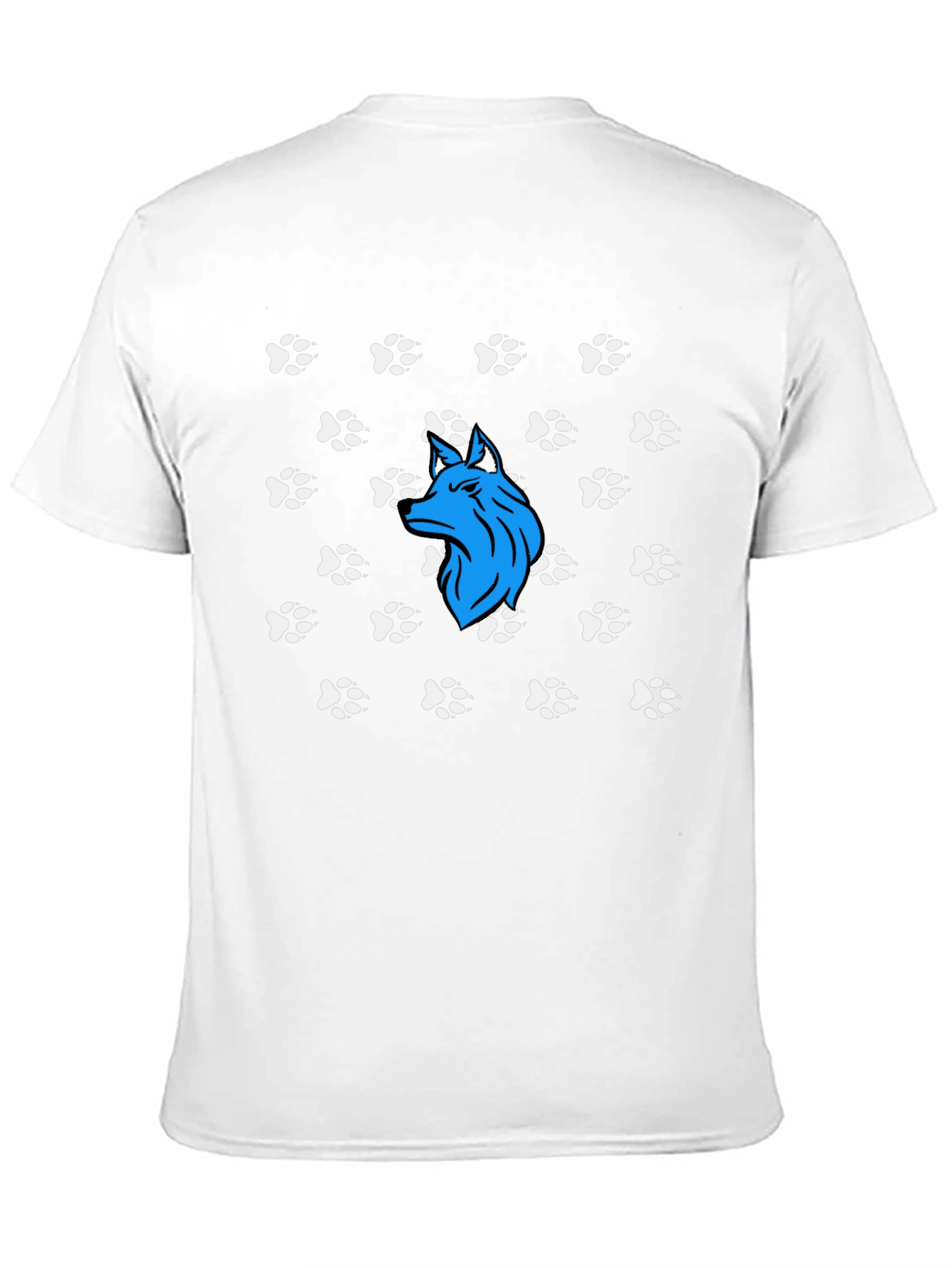 Wolf Paw Print T-Shirt - Black