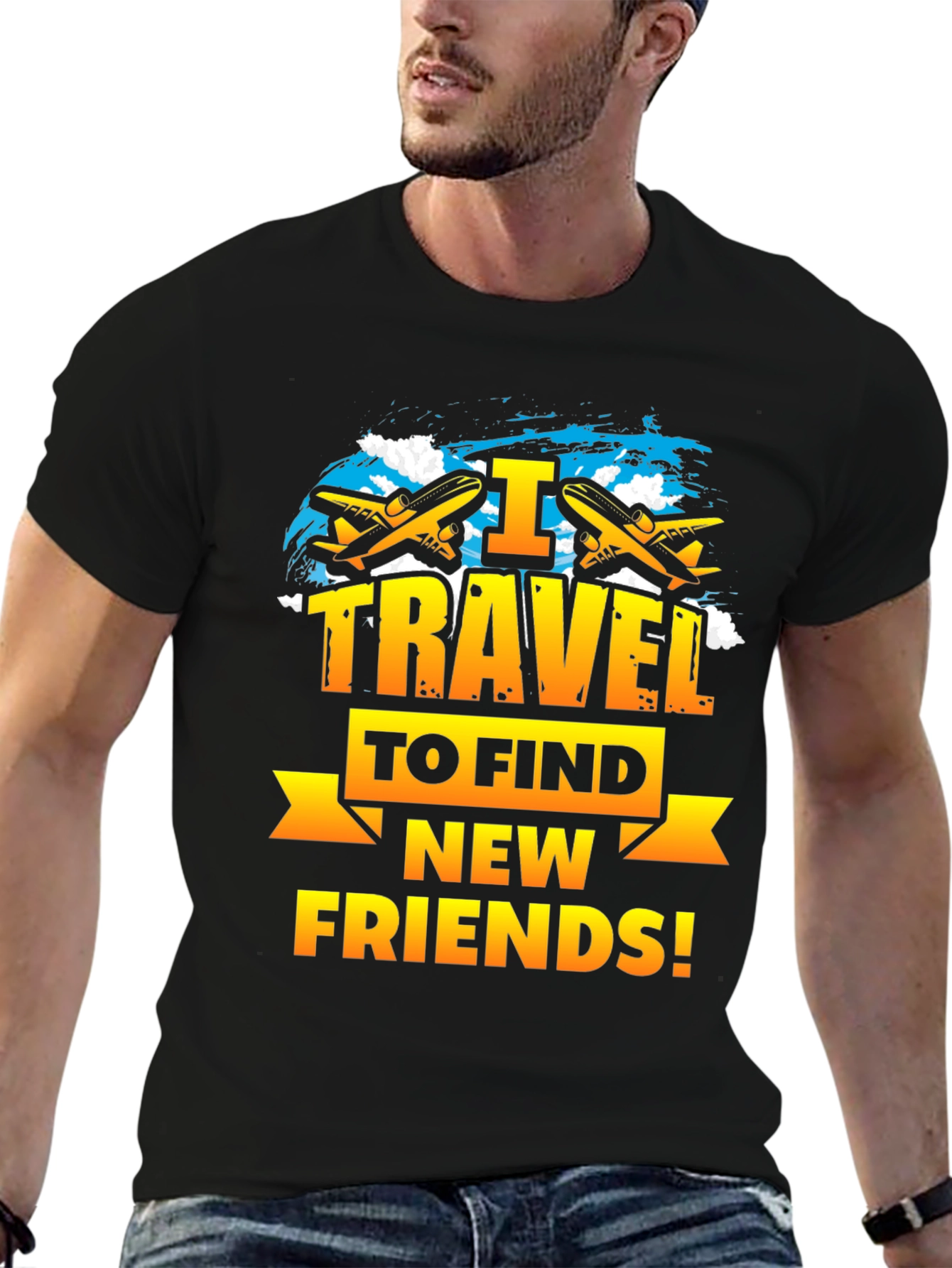I Travel to Find New Friends T-Shirt