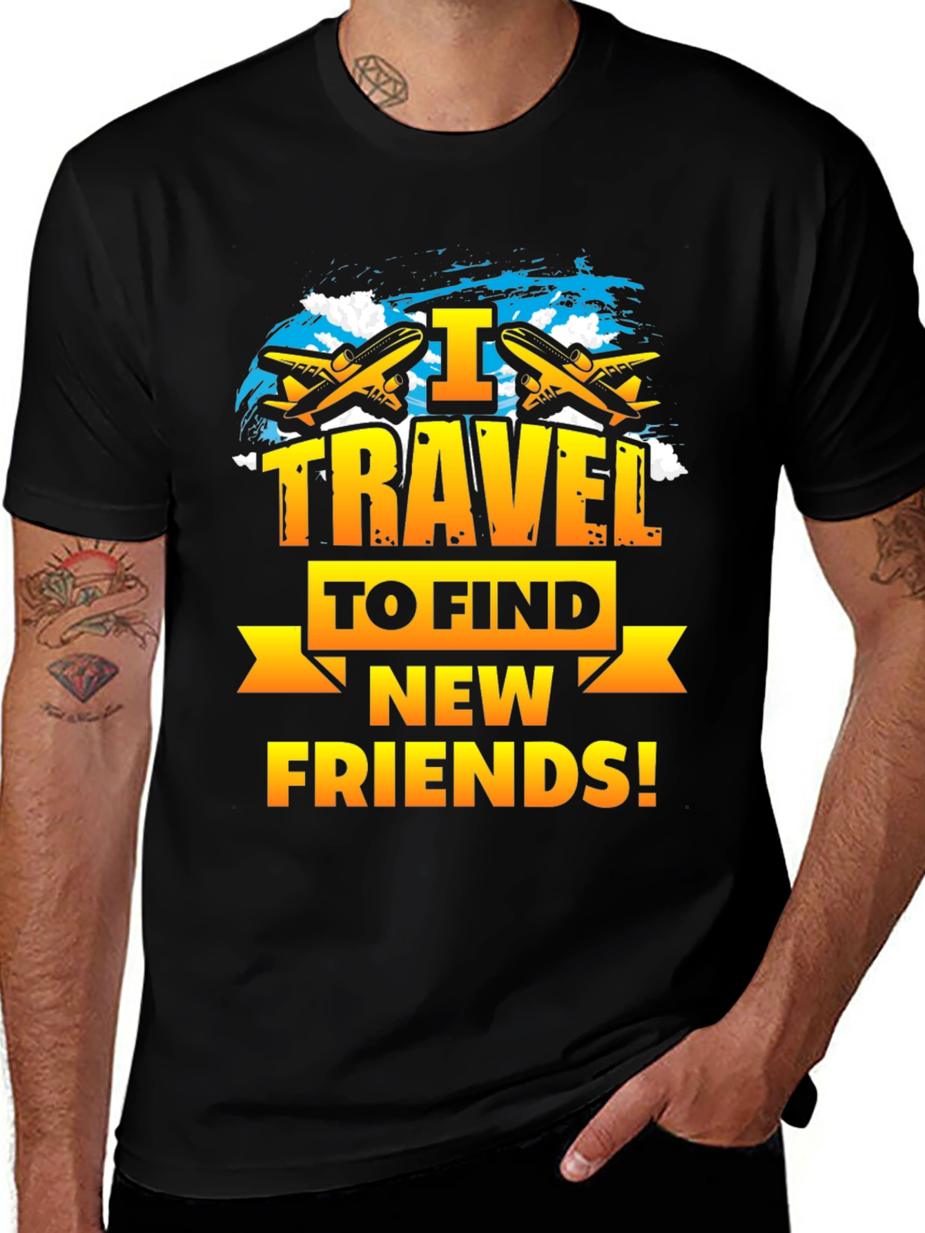 I Travel to Find New Friends T-Shirt