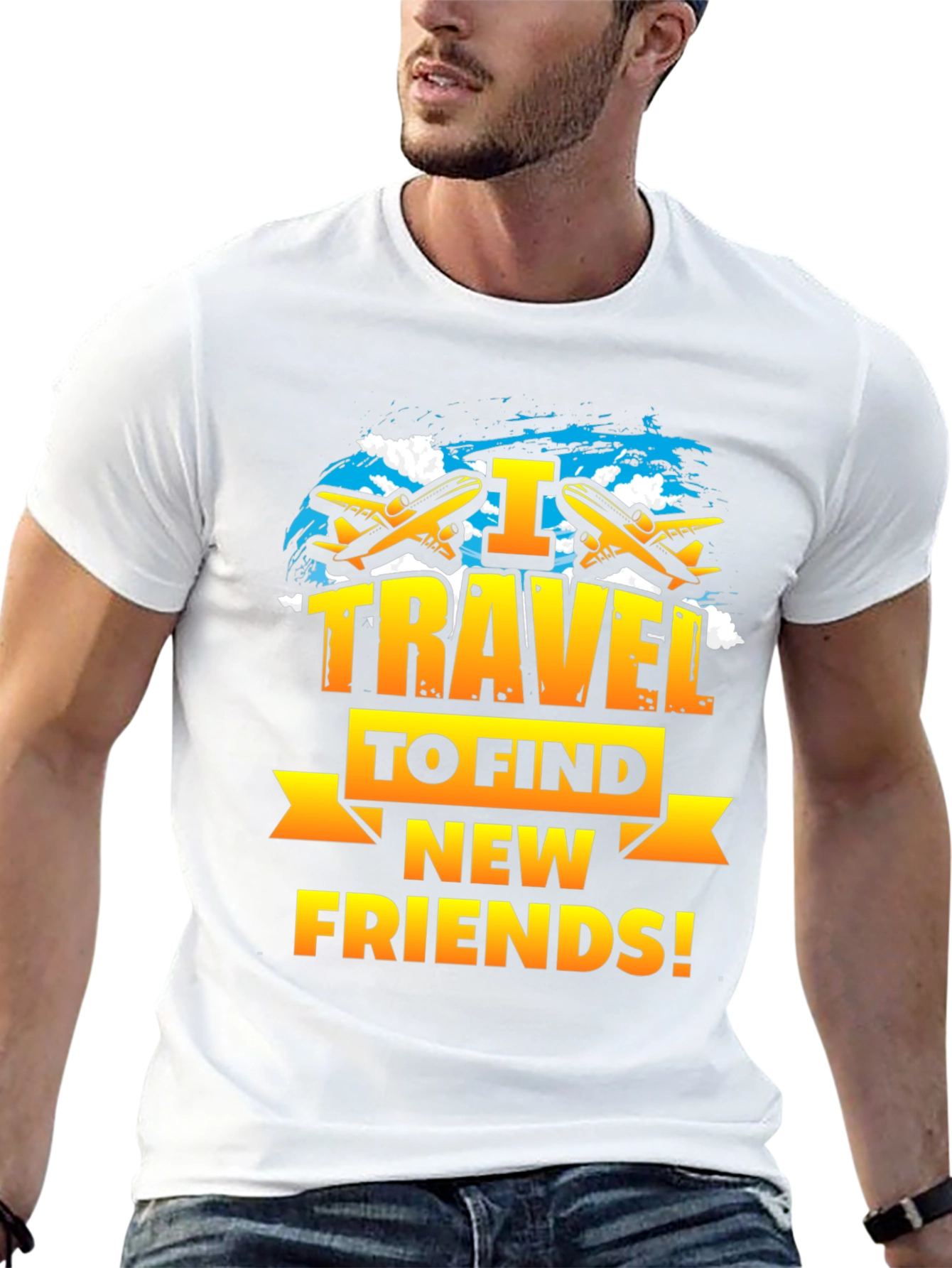 I Travel to Find New Friends T-Shirt