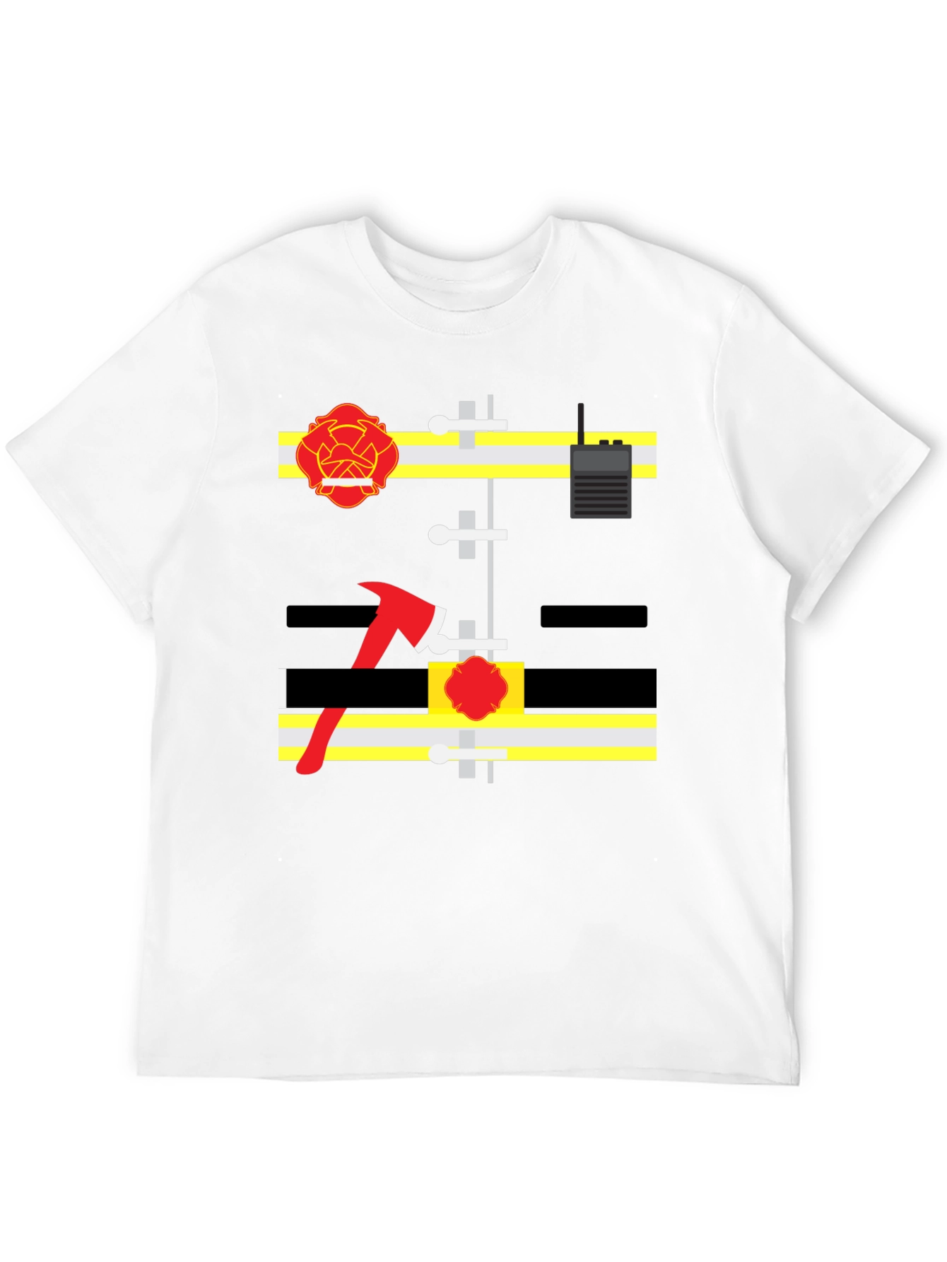Firefighter Costume T-Shirt - Black