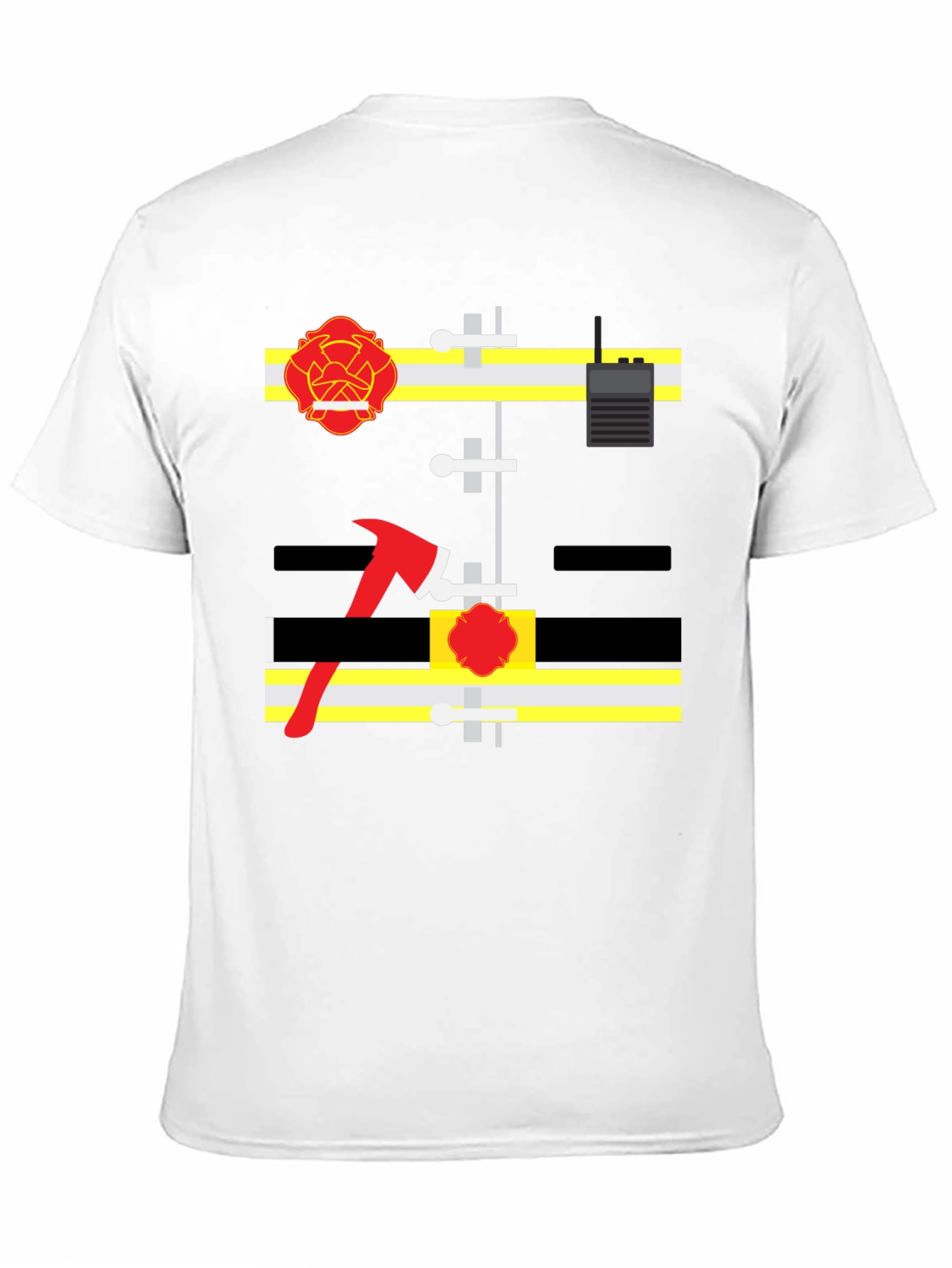 Firefighter Costume T-Shirt - Black