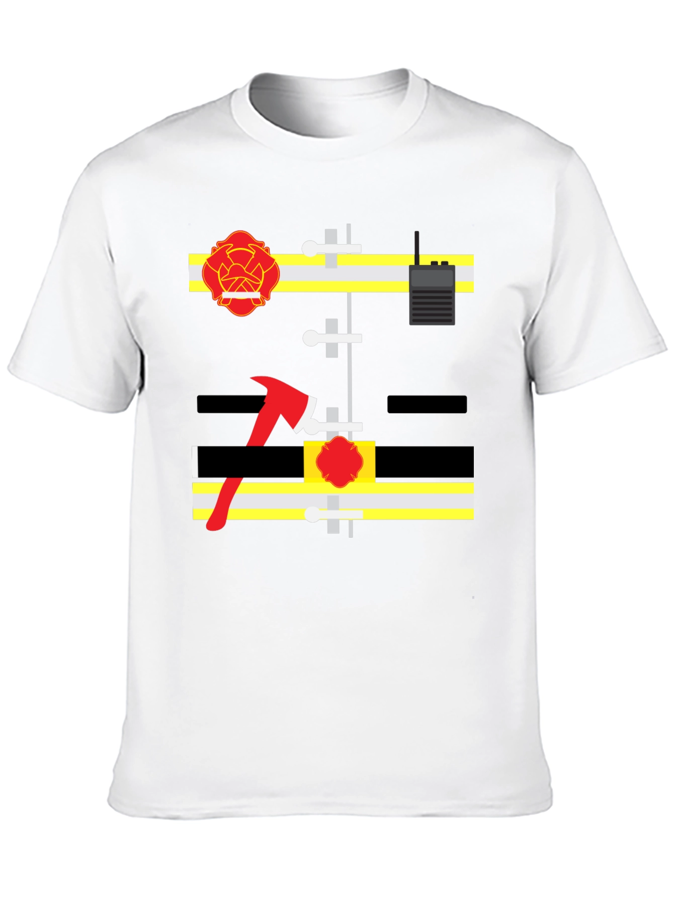 Firefighter Costume T-Shirt - Black