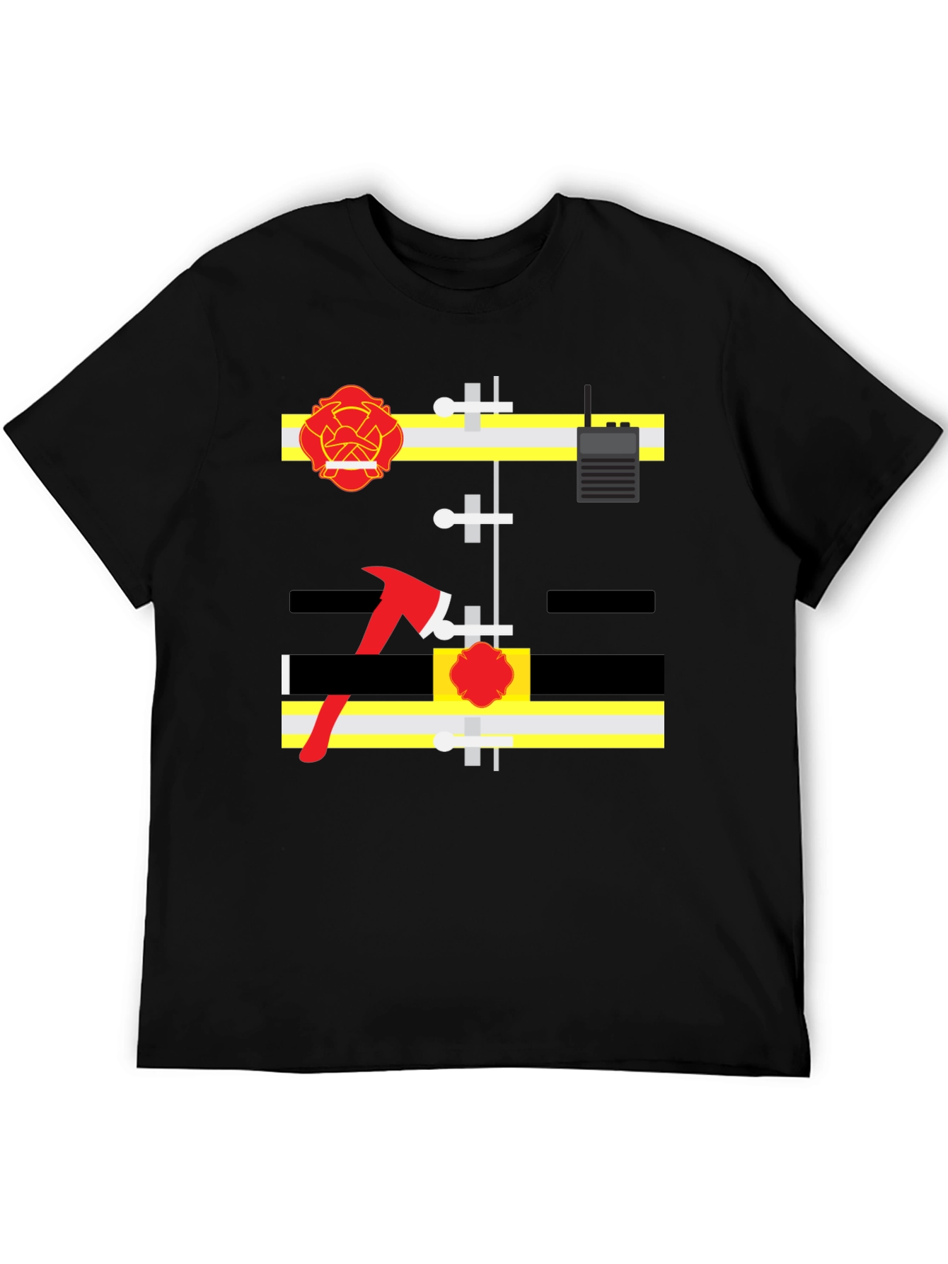 Firefighter Costume T-Shirt - Black