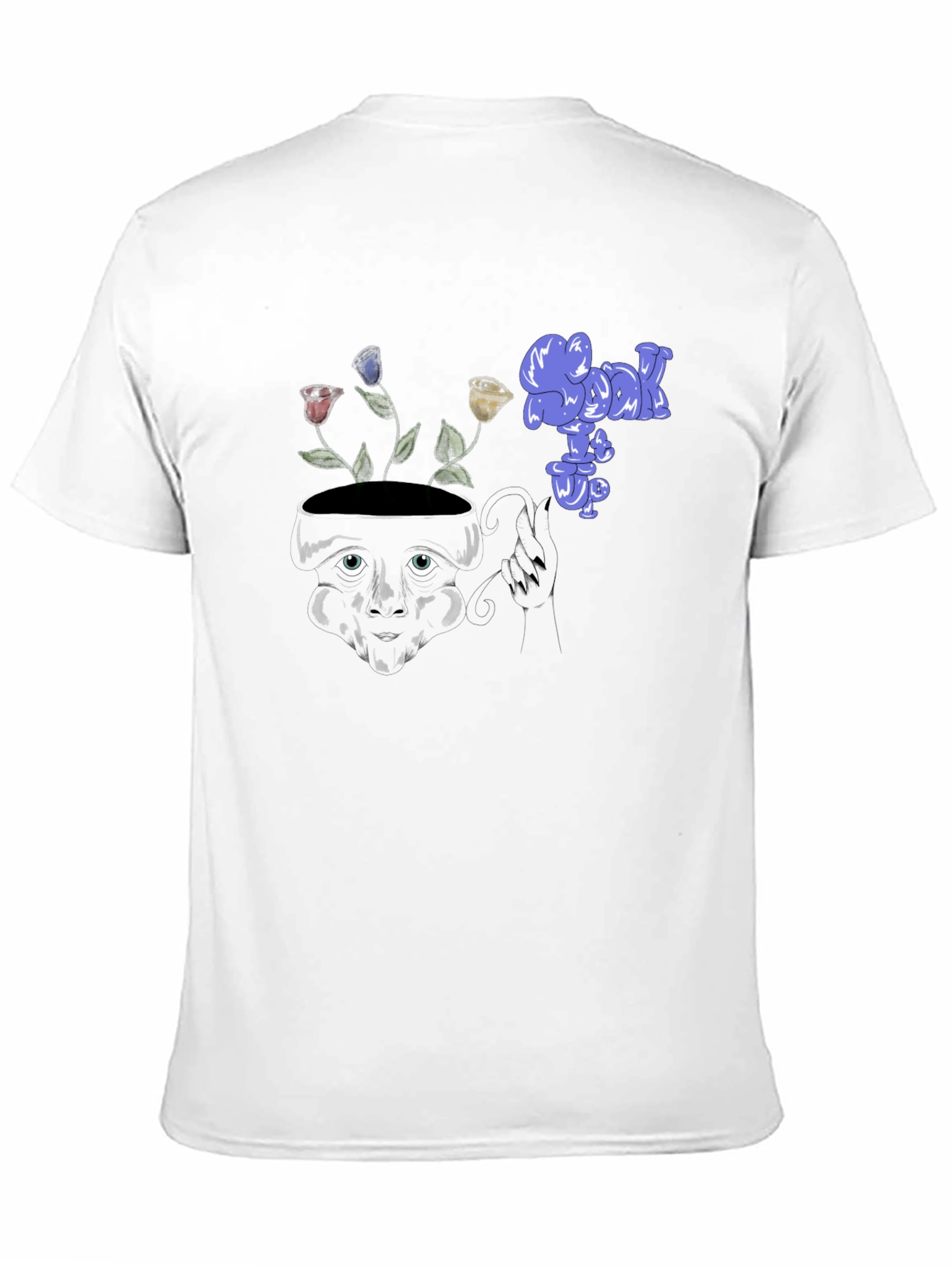Unique Graphic Print Black Tee