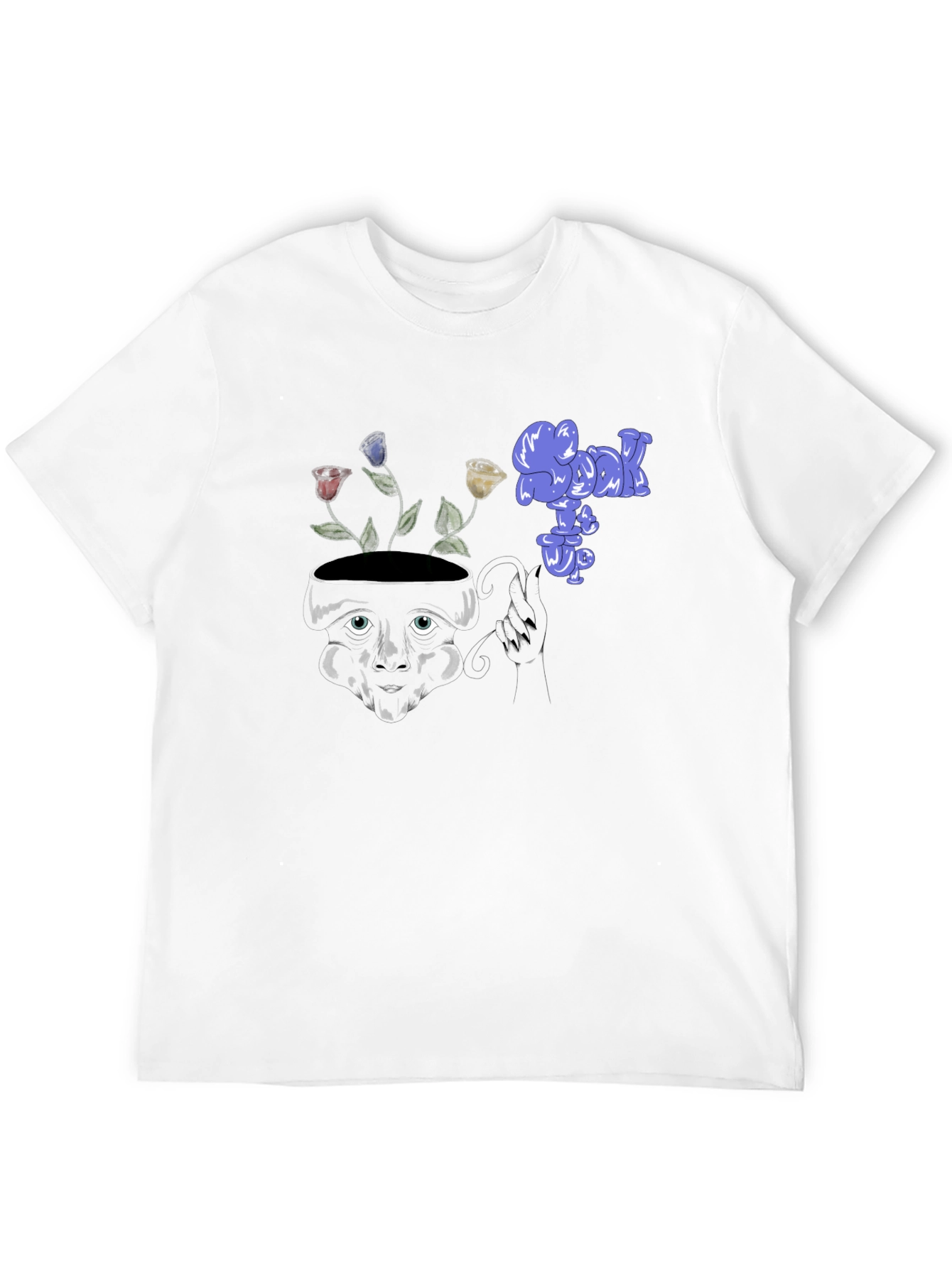 Unique Graphic Print Black Tee