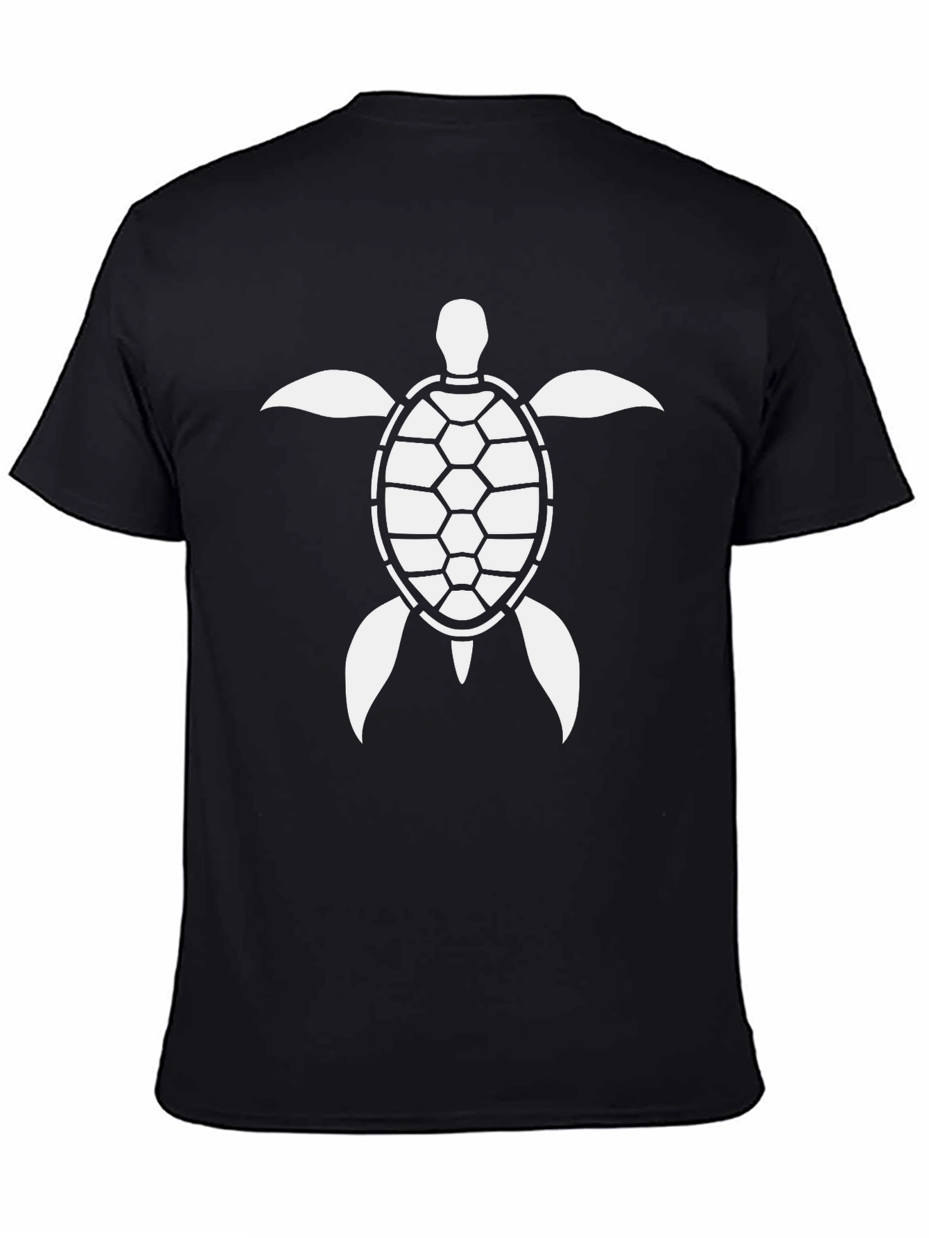 Turtle Graphic Tee - Black Cotton Comfort Fit