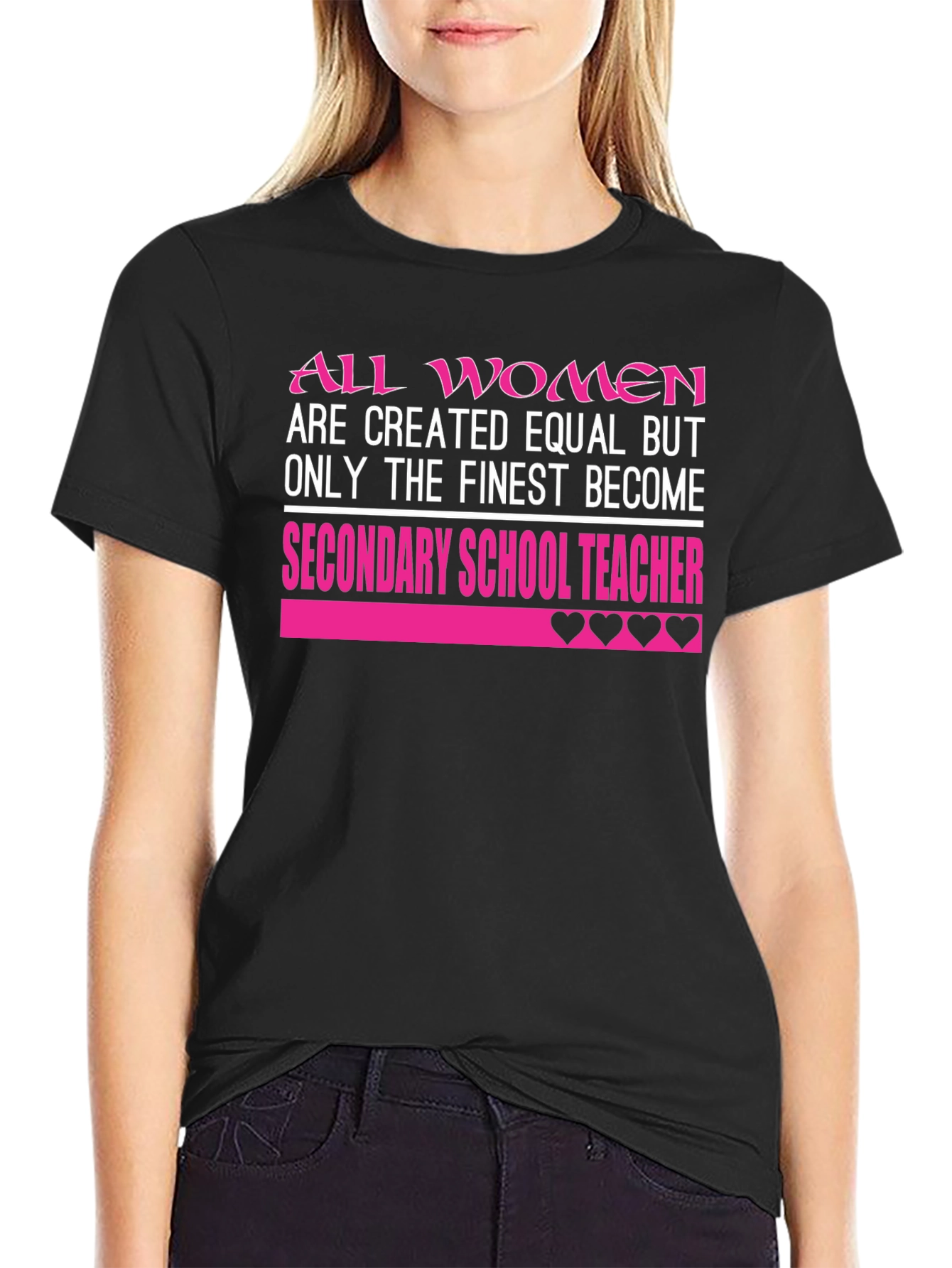 Finest Secondary School Teacher Womens T-Shirt