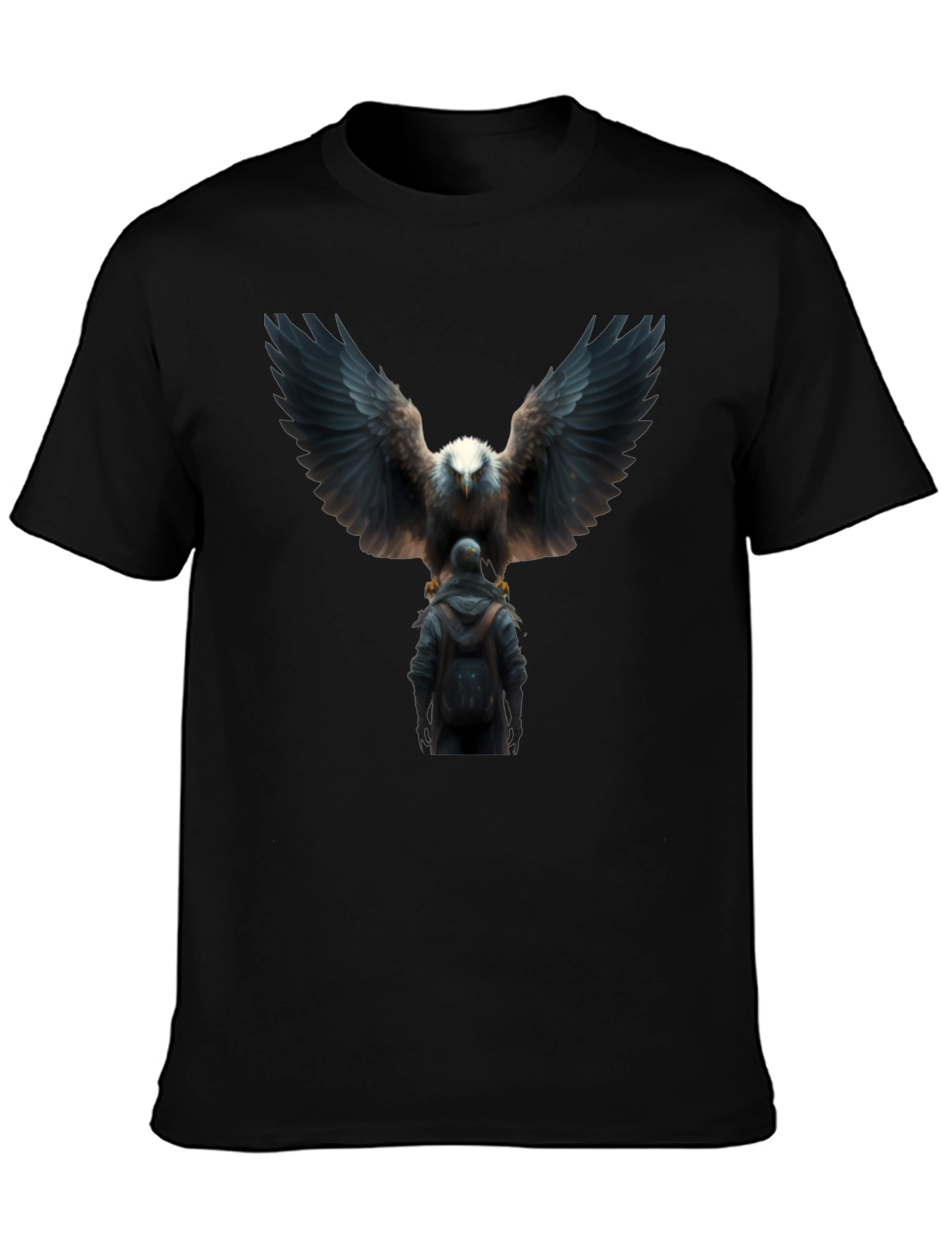 Eagle & Man Graphic Black T-Shirt