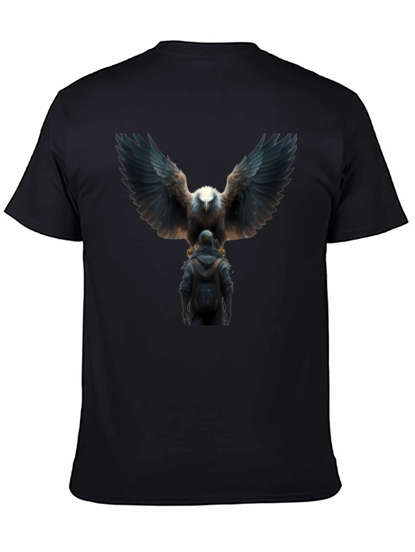 Eagle & Man Graphic Black T-Shirt