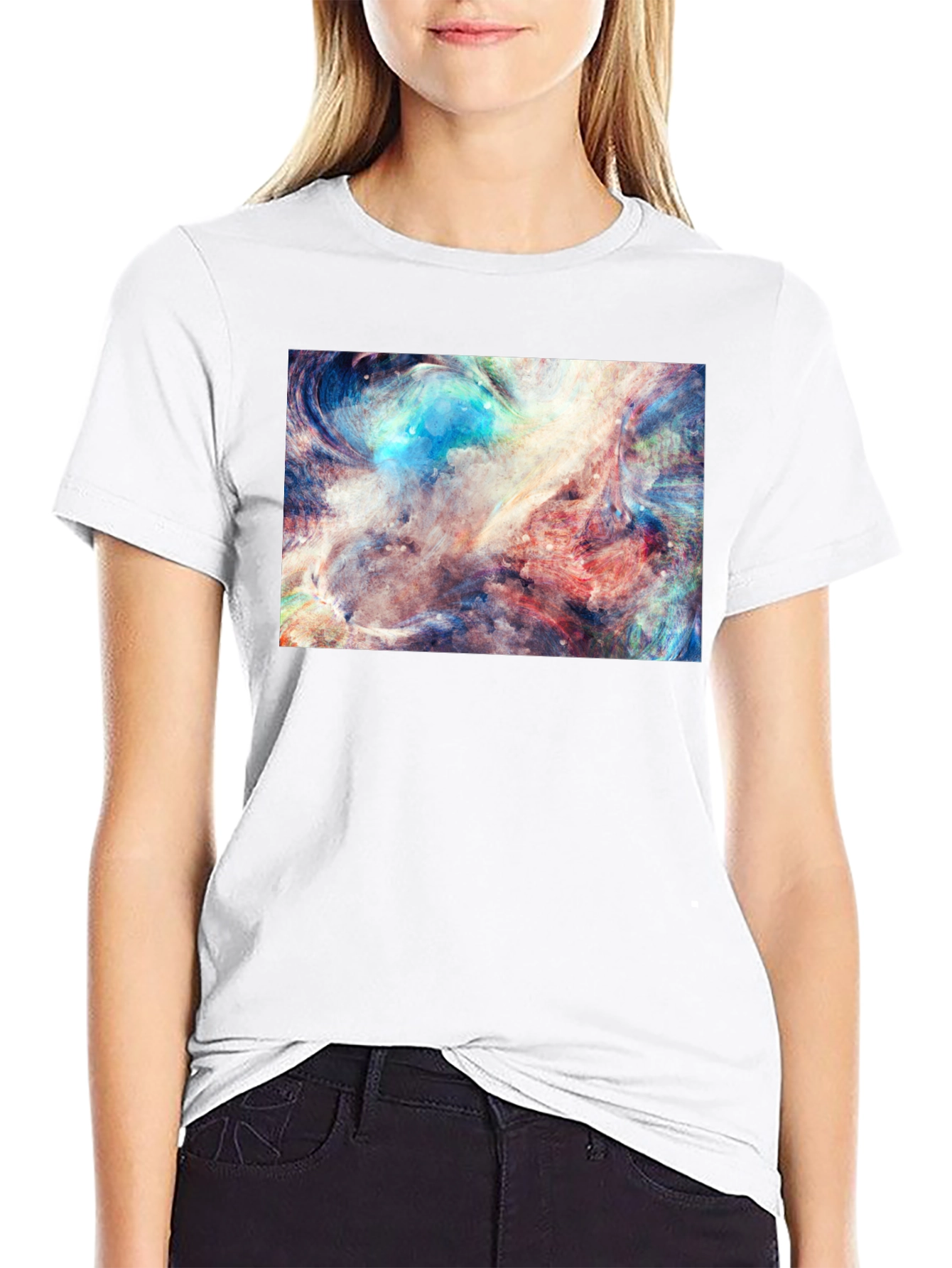 Abstract Art Black Tee - Unique Graphic Design