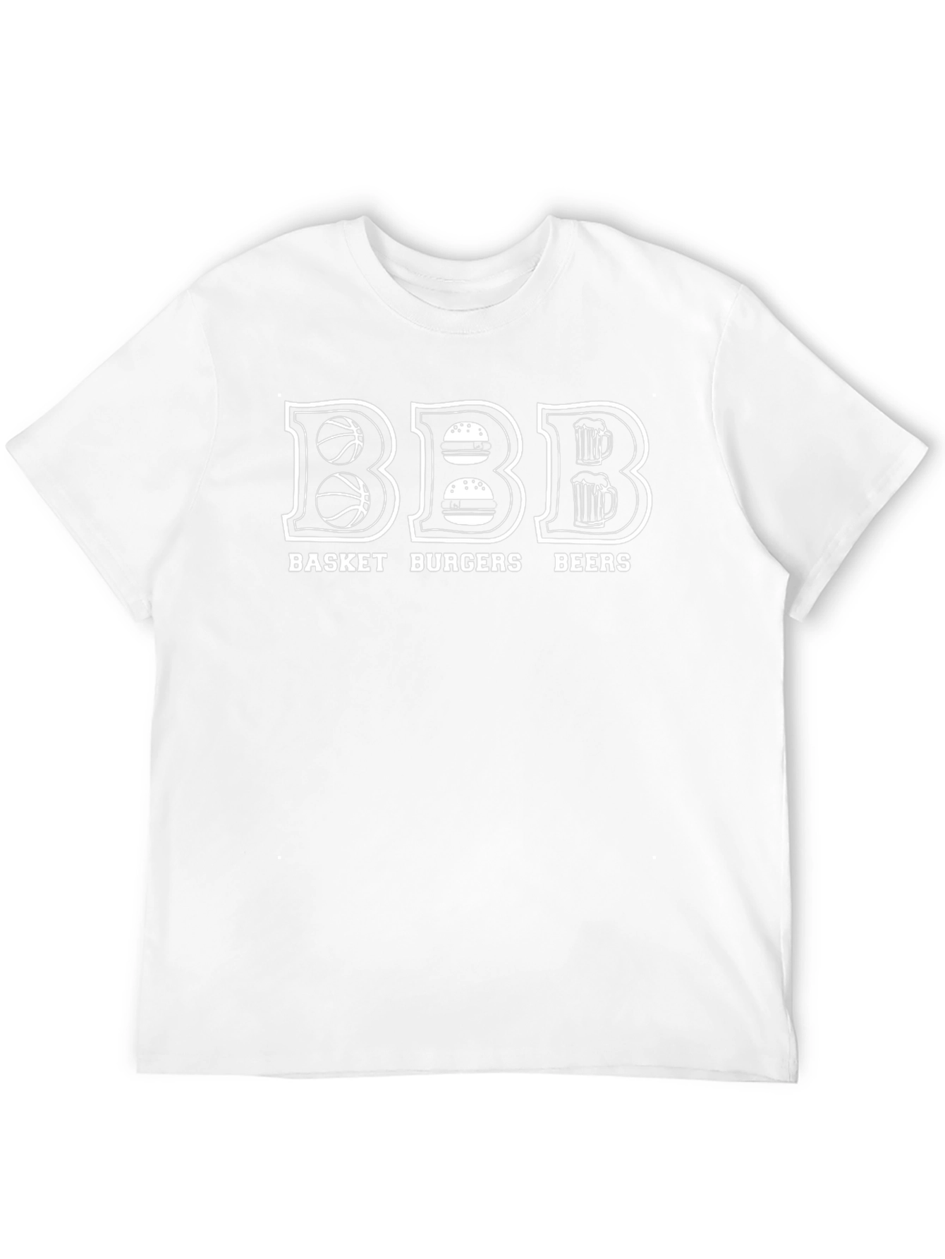 BBB Basket Burgers Beers Graphic T-Shirt
