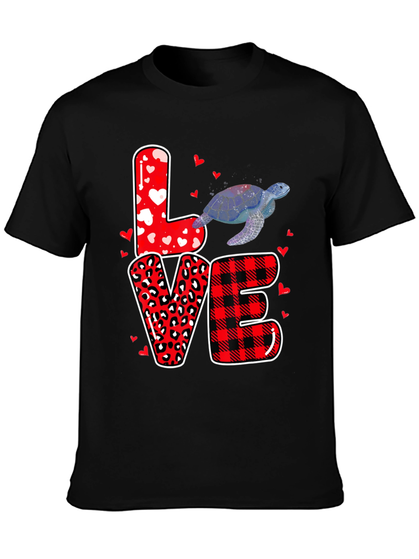 LOVE Turtle Graphic Tee Shirt