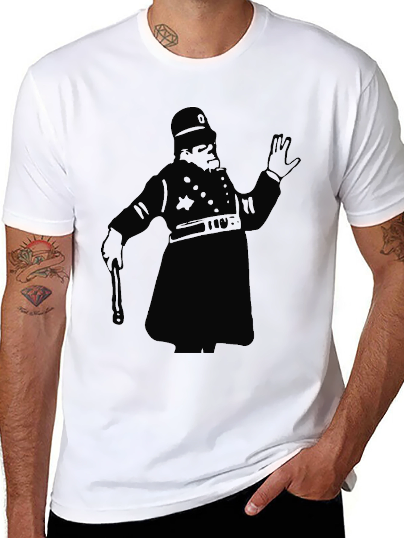 Black Bobby T-Shirt - Classic British Police Design