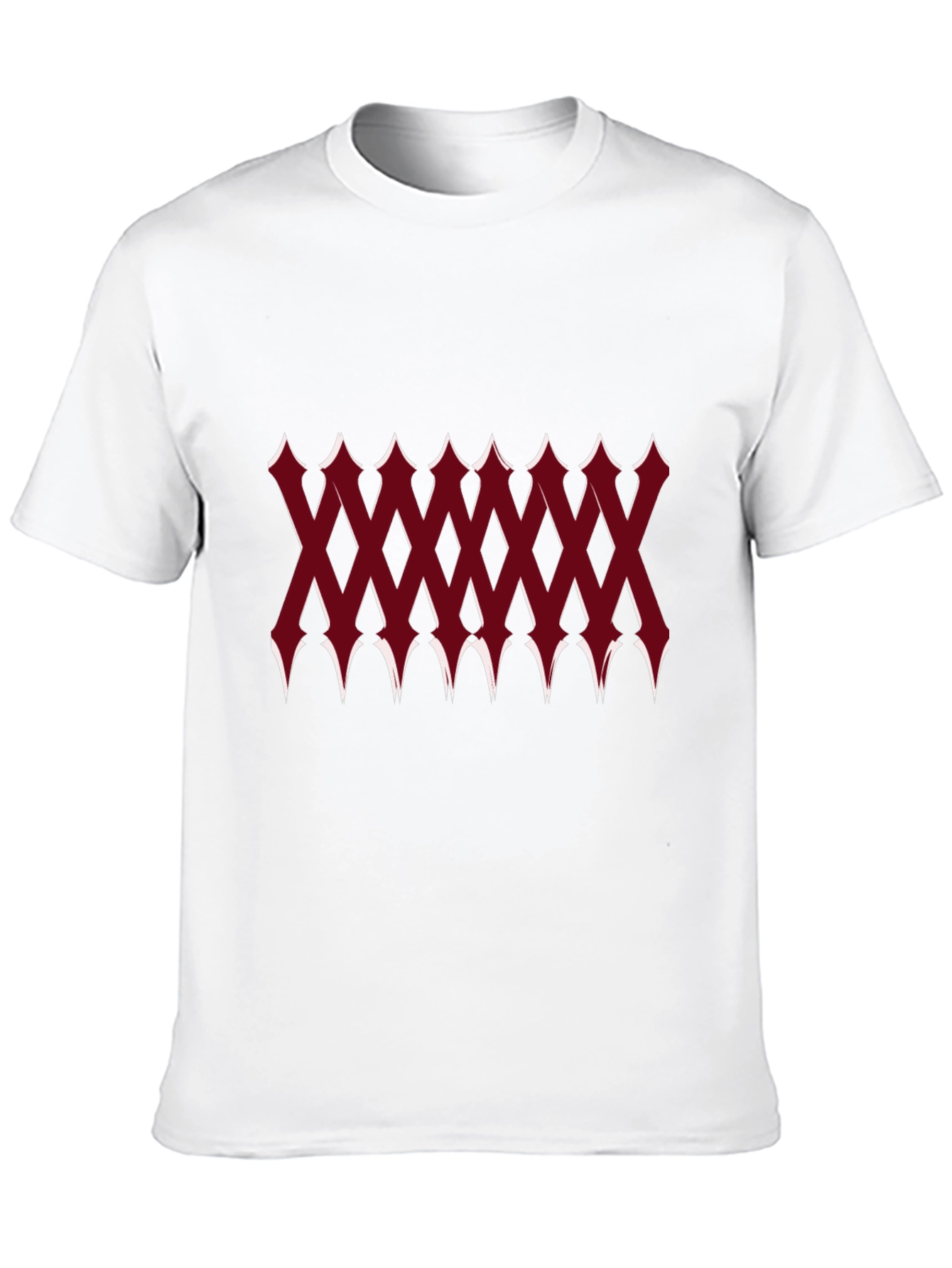Edgy Geometric Pattern Black T-Shirt