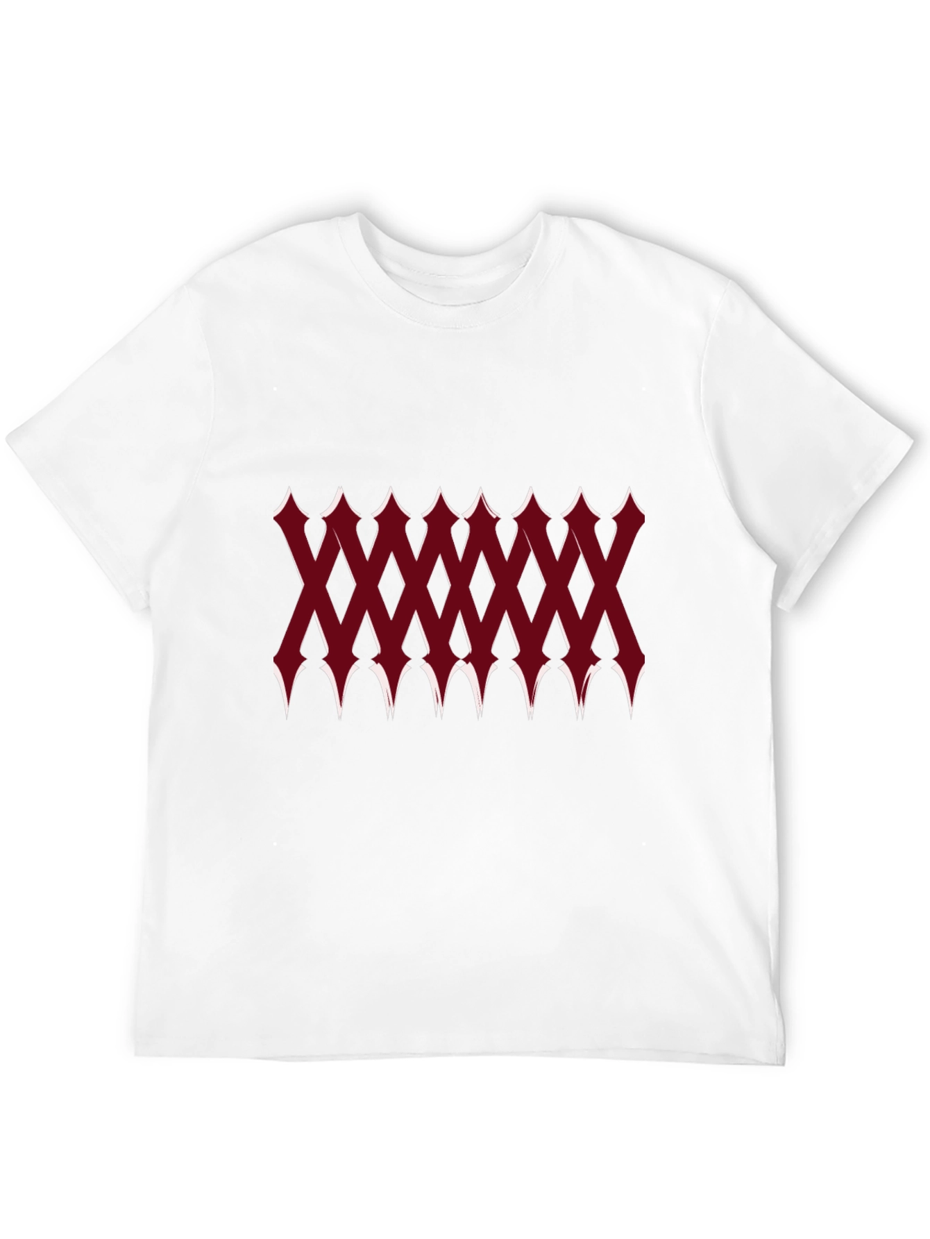 Edgy Geometric Pattern Black T-Shirt