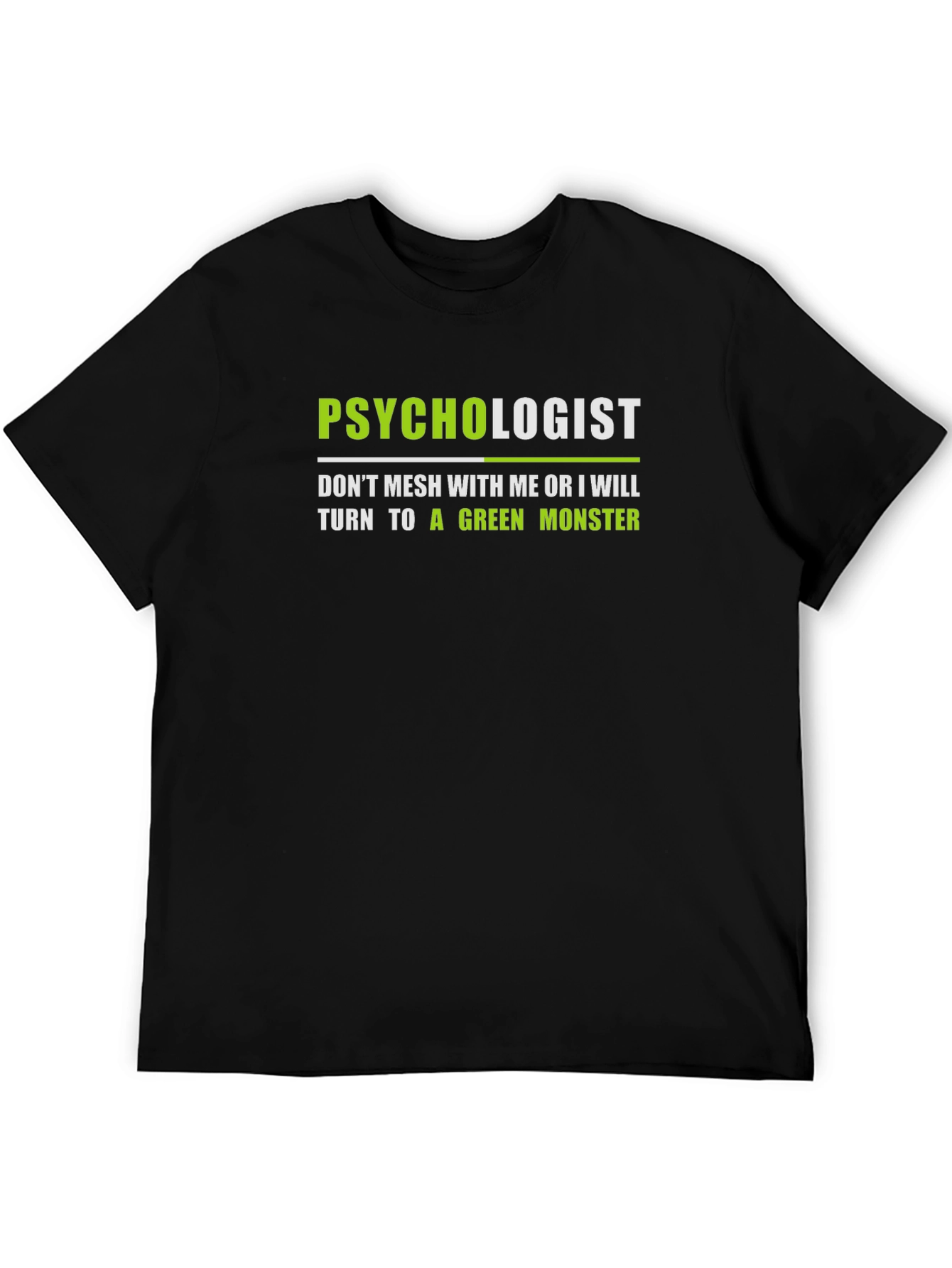 Psychologist Green Monster Graphic T-Shirt