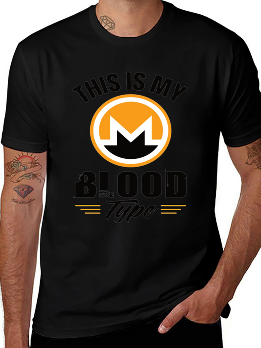 Monero Crypto Blood Type T-Shirt