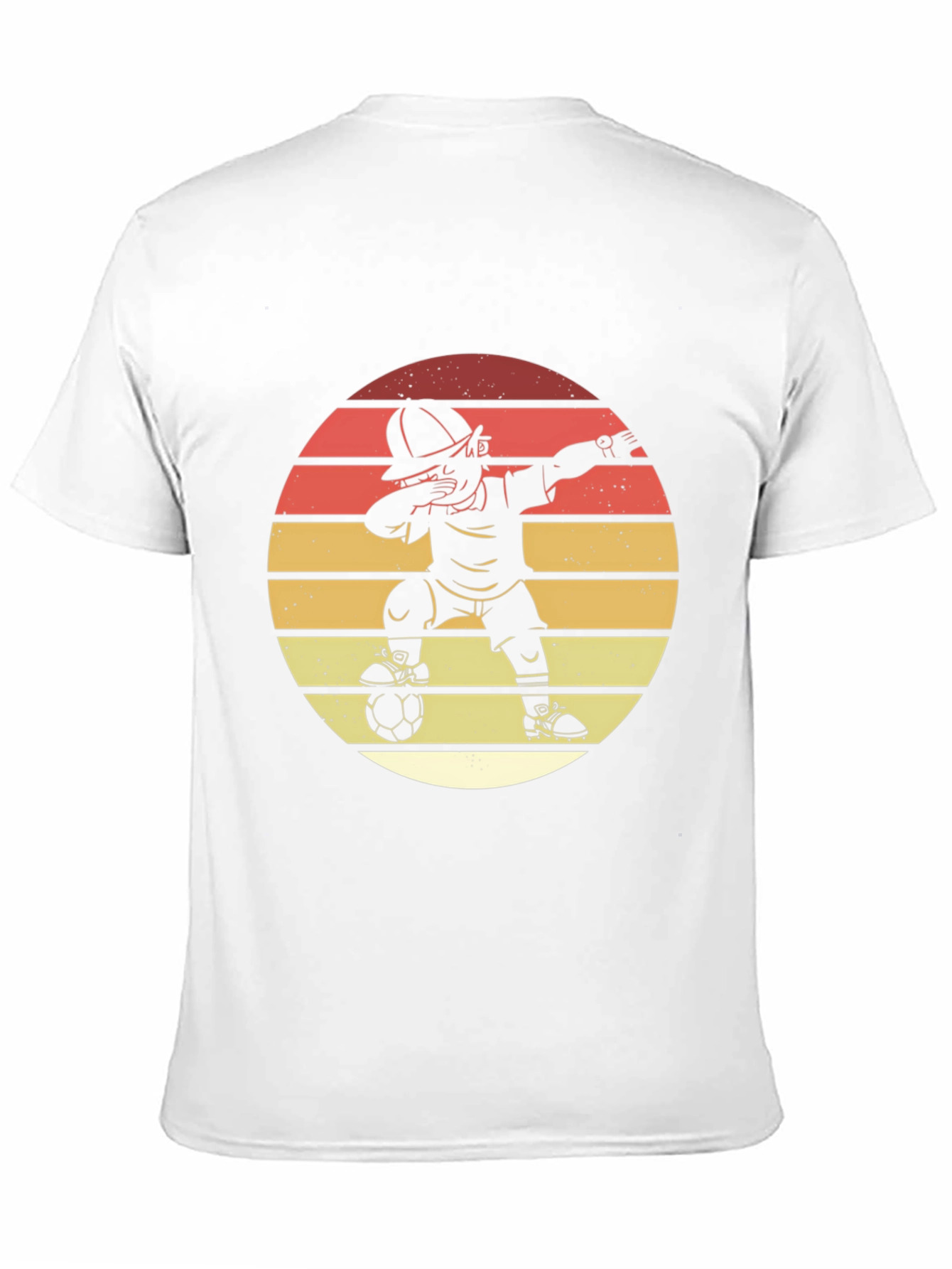 Dabbing Soccer Player Graphic Tee - Retro Style