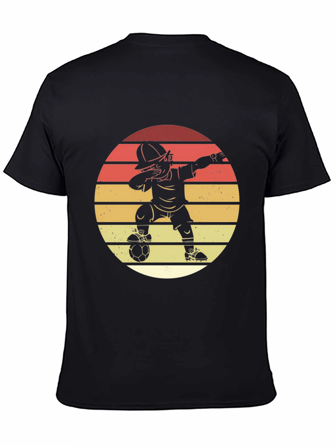 Dabbing Soccer Player Graphic Tee - Retro Style