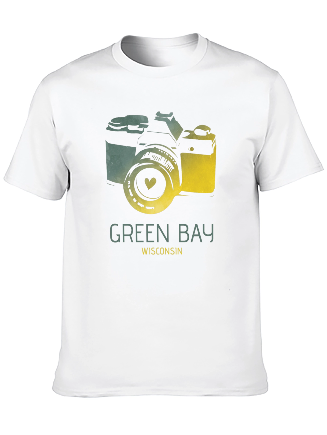 Green Bay Wisconsin Camera Graphic T-Shirt