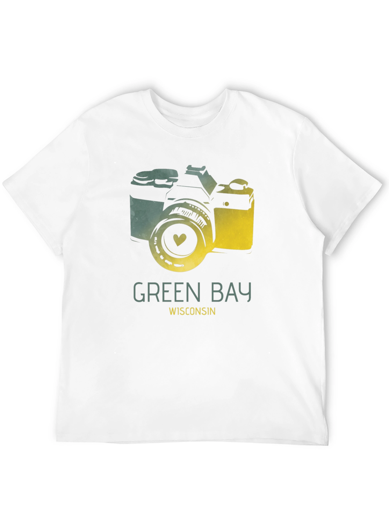 Green Bay Wisconsin Camera Graphic T-Shirt