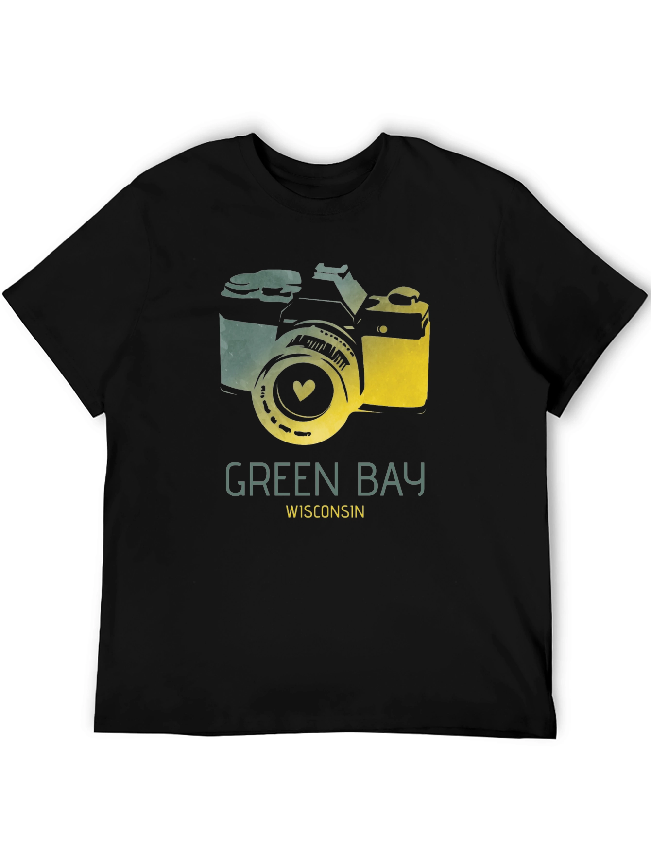 Green Bay Wisconsin Camera Graphic T-Shirt