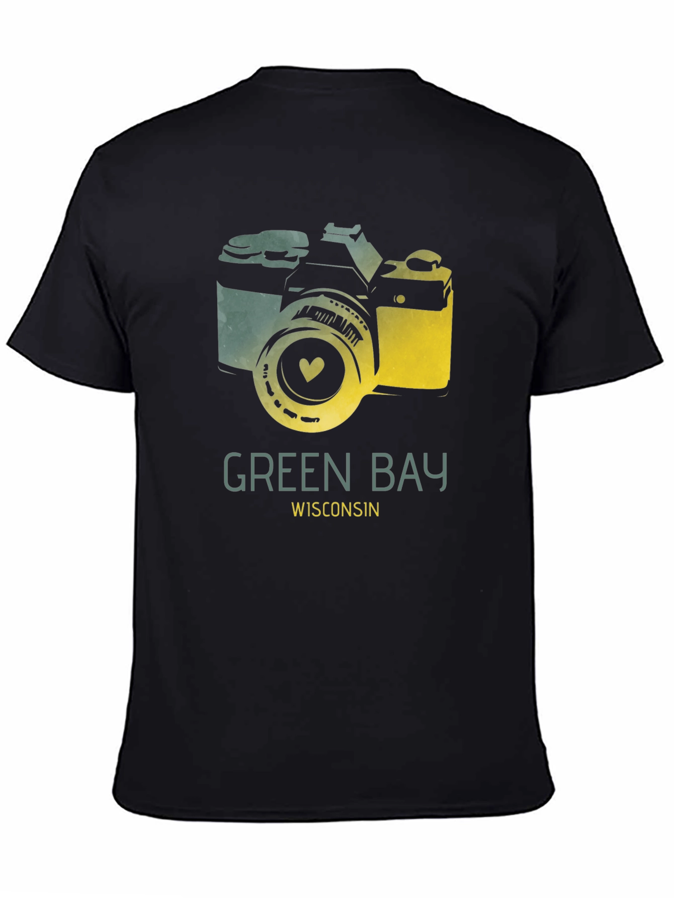 Green Bay Wisconsin Camera Graphic T-Shirt