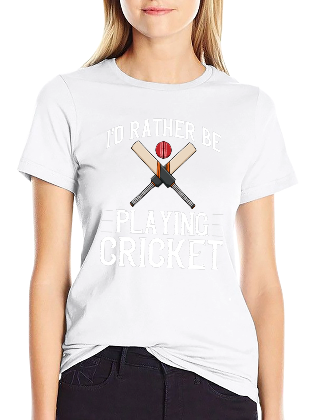 Cricket Player Graphic T-Shirt