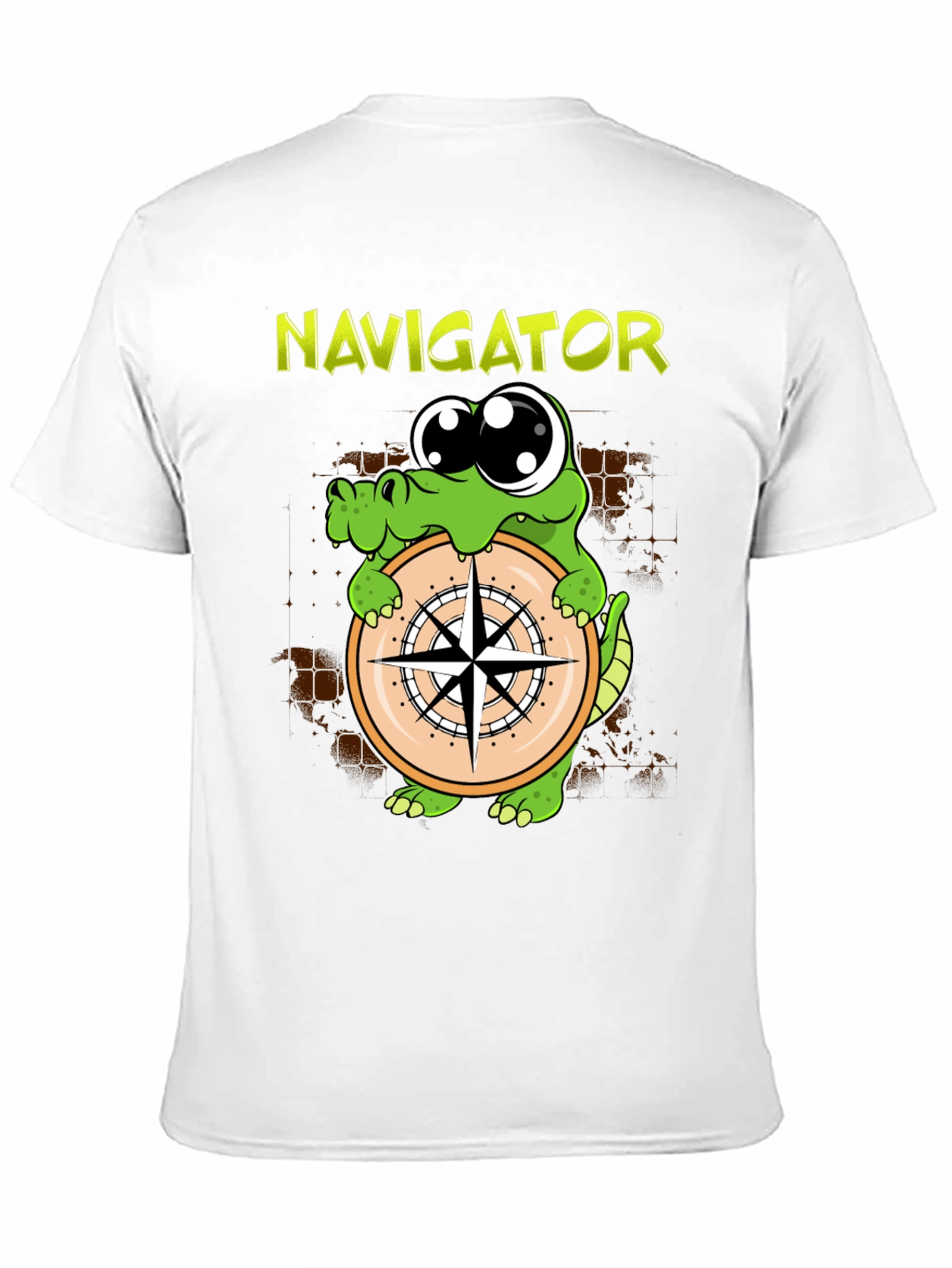Navigator Alligator Compass Graphic T-Shirt