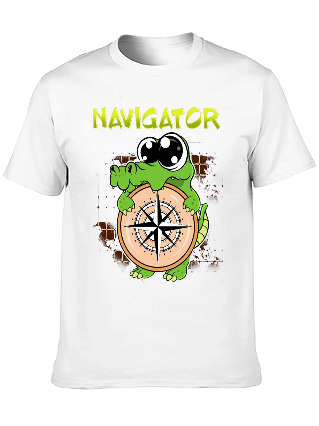 Navigator Alligator Compass Graphic T-Shirt