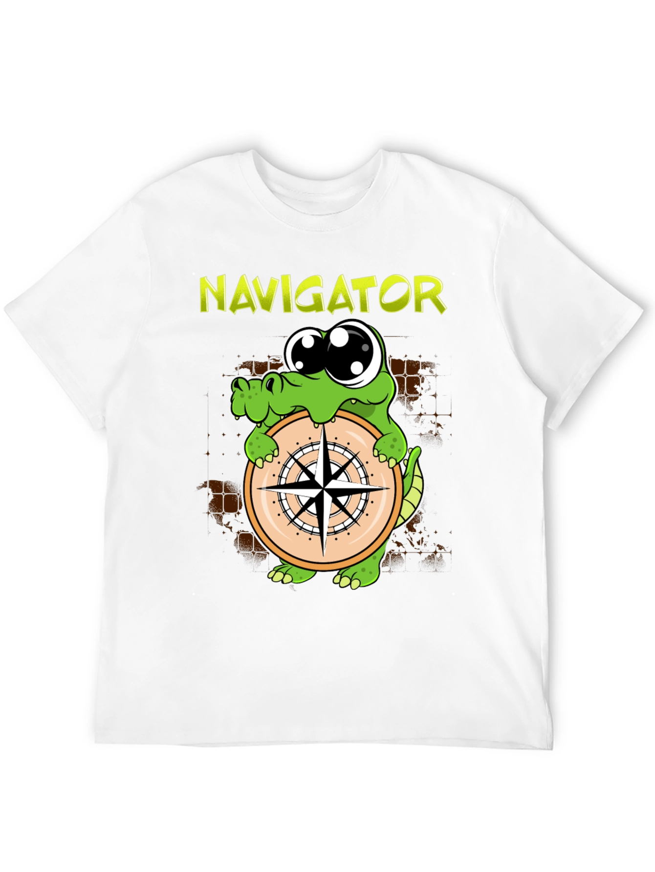 Navigator Alligator Compass Graphic T-Shirt