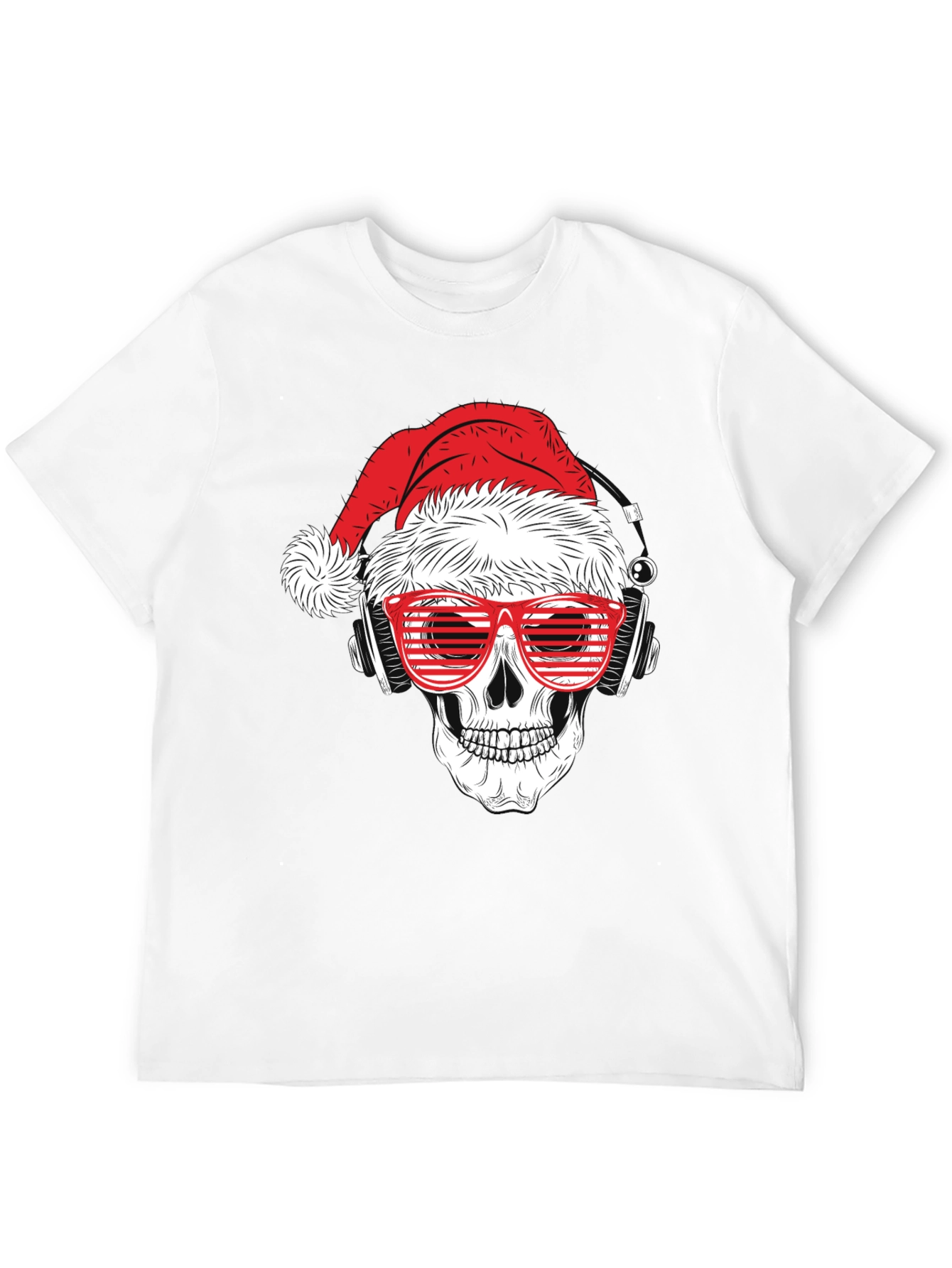 Skull Santa T-Shirt - Holiday Graphic Tee