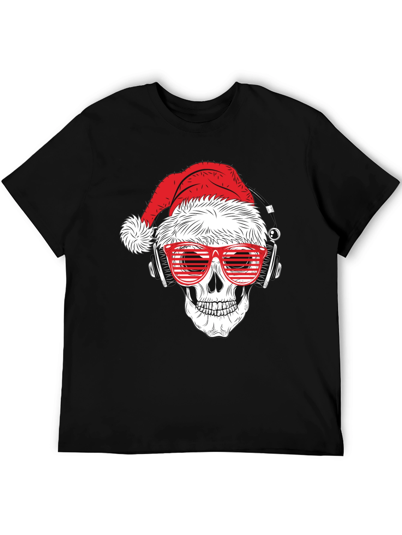Skull Santa T-Shirt - Holiday Graphic Tee