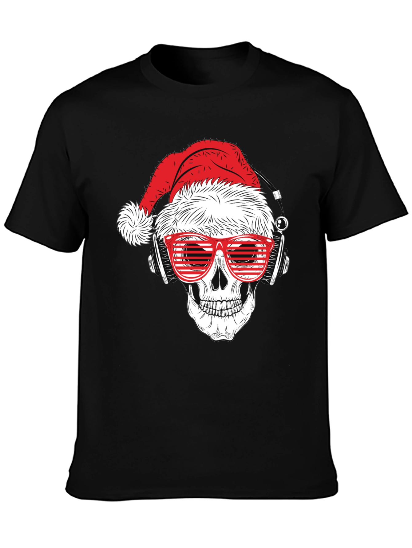 Skull Santa T-Shirt - Holiday Graphic Tee