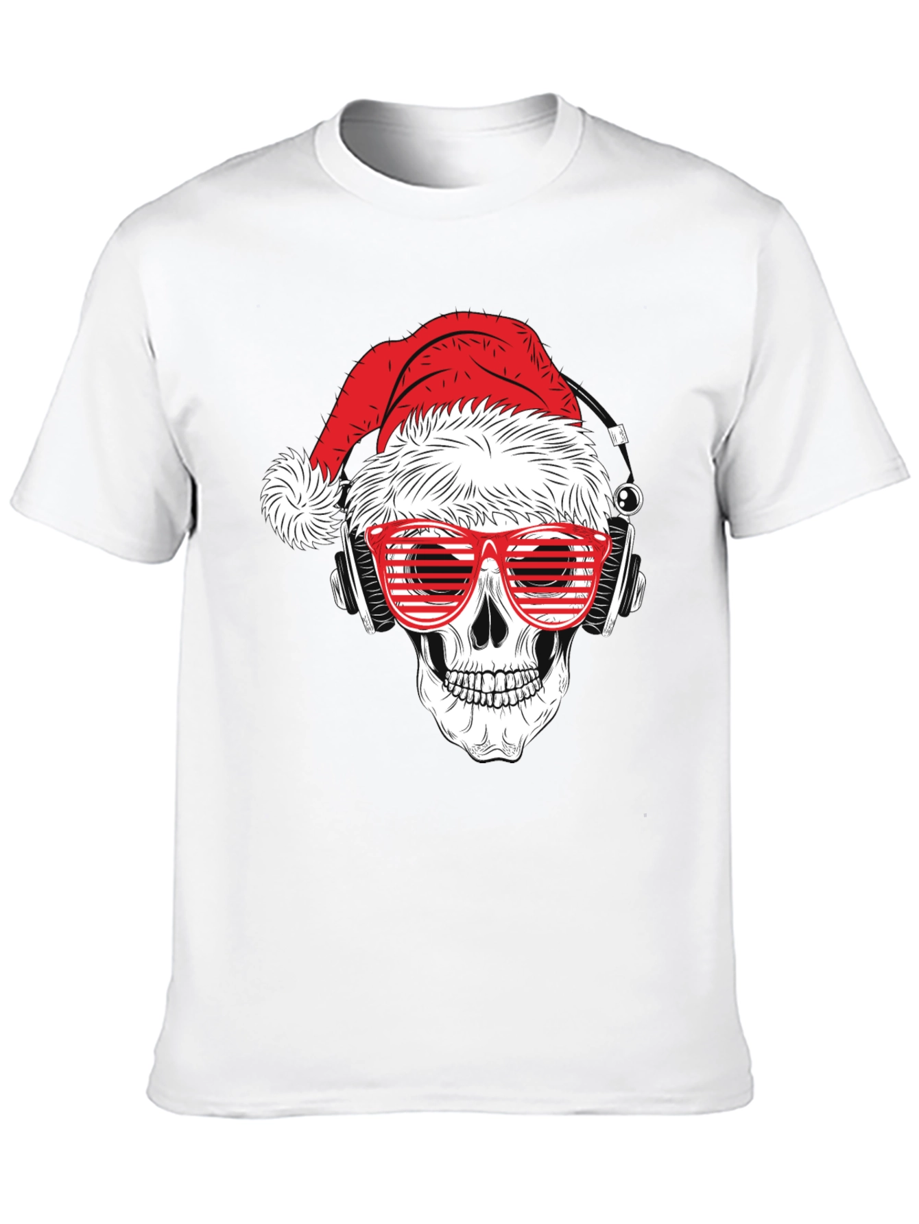 Skull Santa T-Shirt - Holiday Graphic Tee