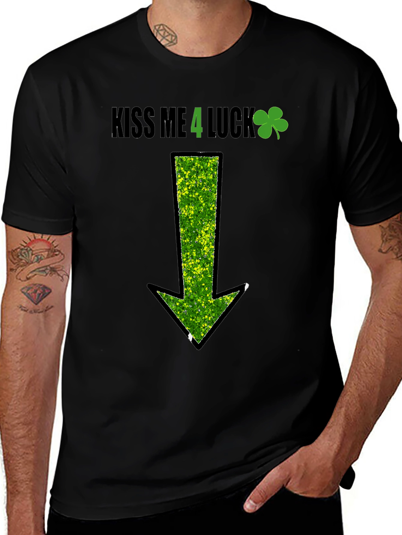 Kiss Me 4 Luck St. Patricks Day Arrow T-Shirt