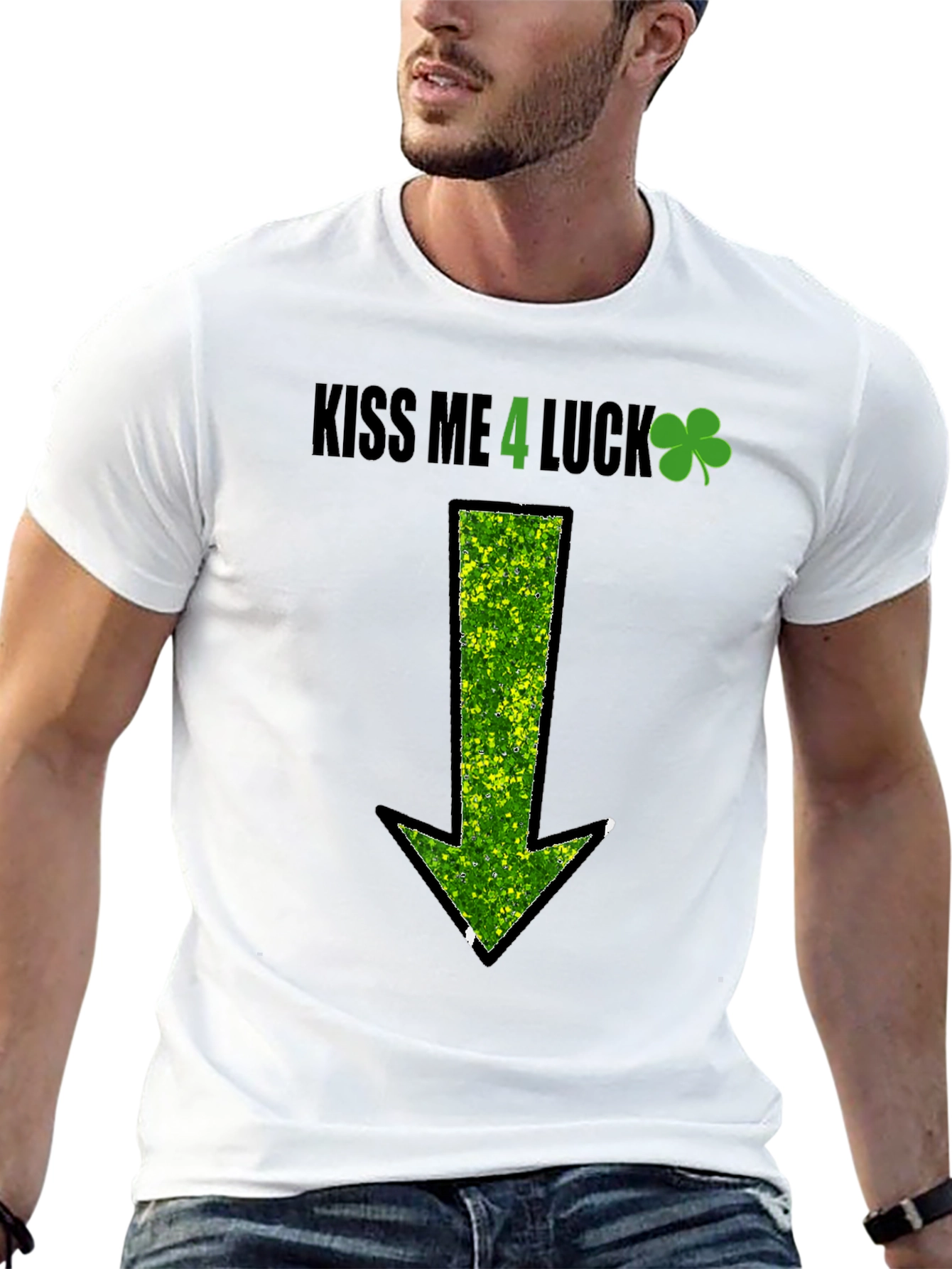 Kiss Me 4 Luck St. Patricks Day Arrow T-Shirt