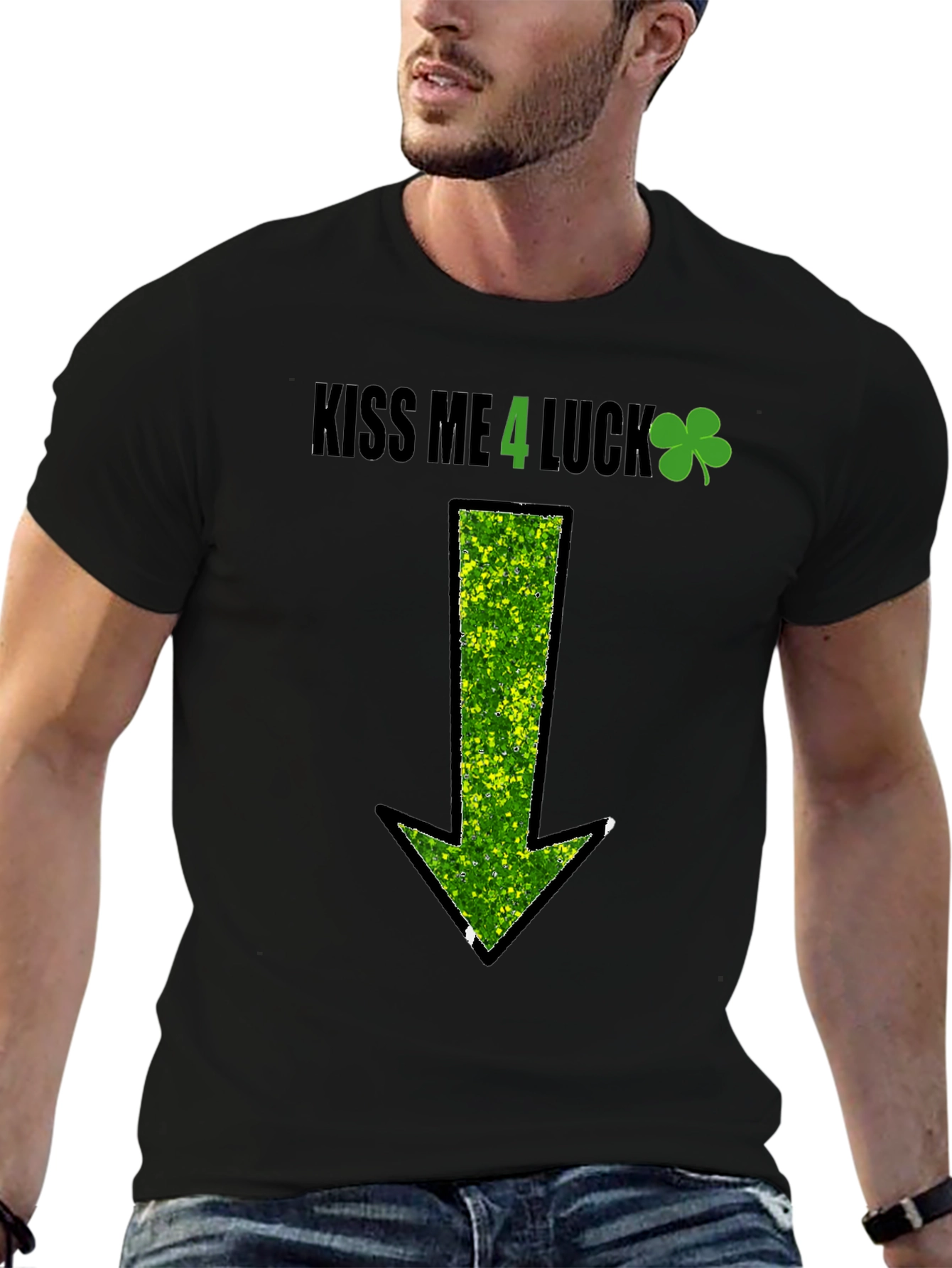 Kiss Me 4 Luck St. Patricks Day Arrow T-Shirt